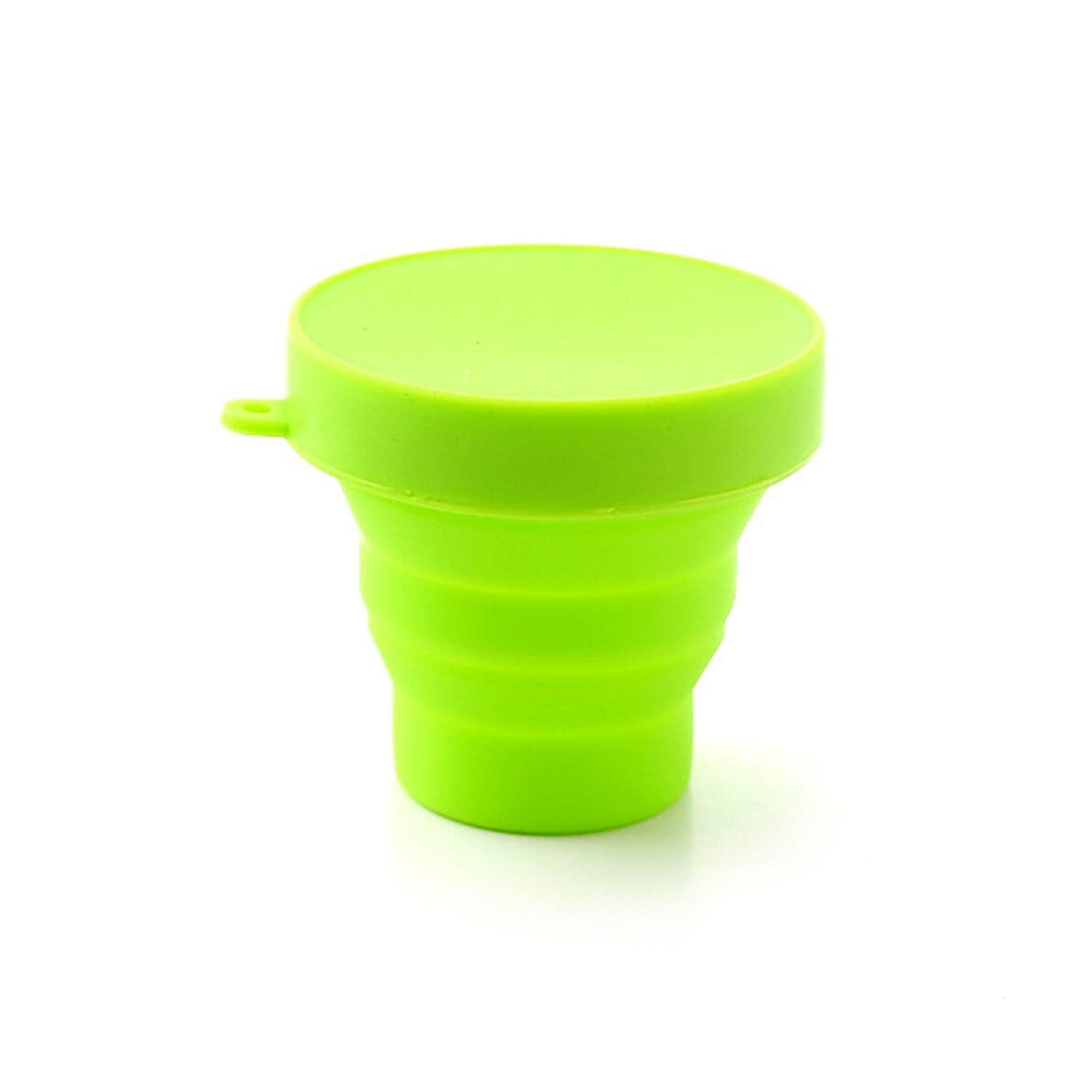 Round Silicone Foldable Glass / Cup, Foldable Travel Mug With Lid (1 Pc) thumbnail 5