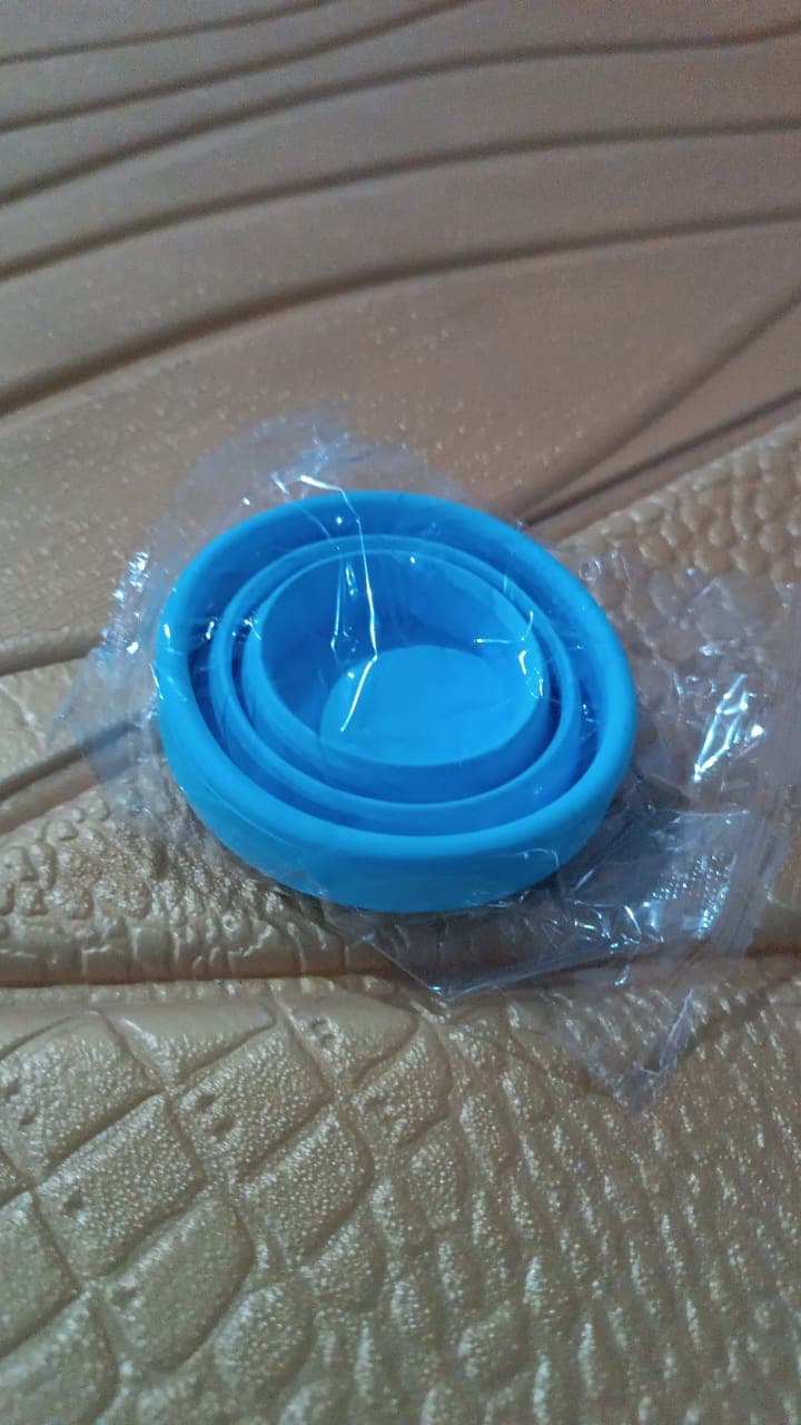 Round Silicone Foldable Glass, Foldable Travel Mug Without Lid (1 Pc) thumbnail 7