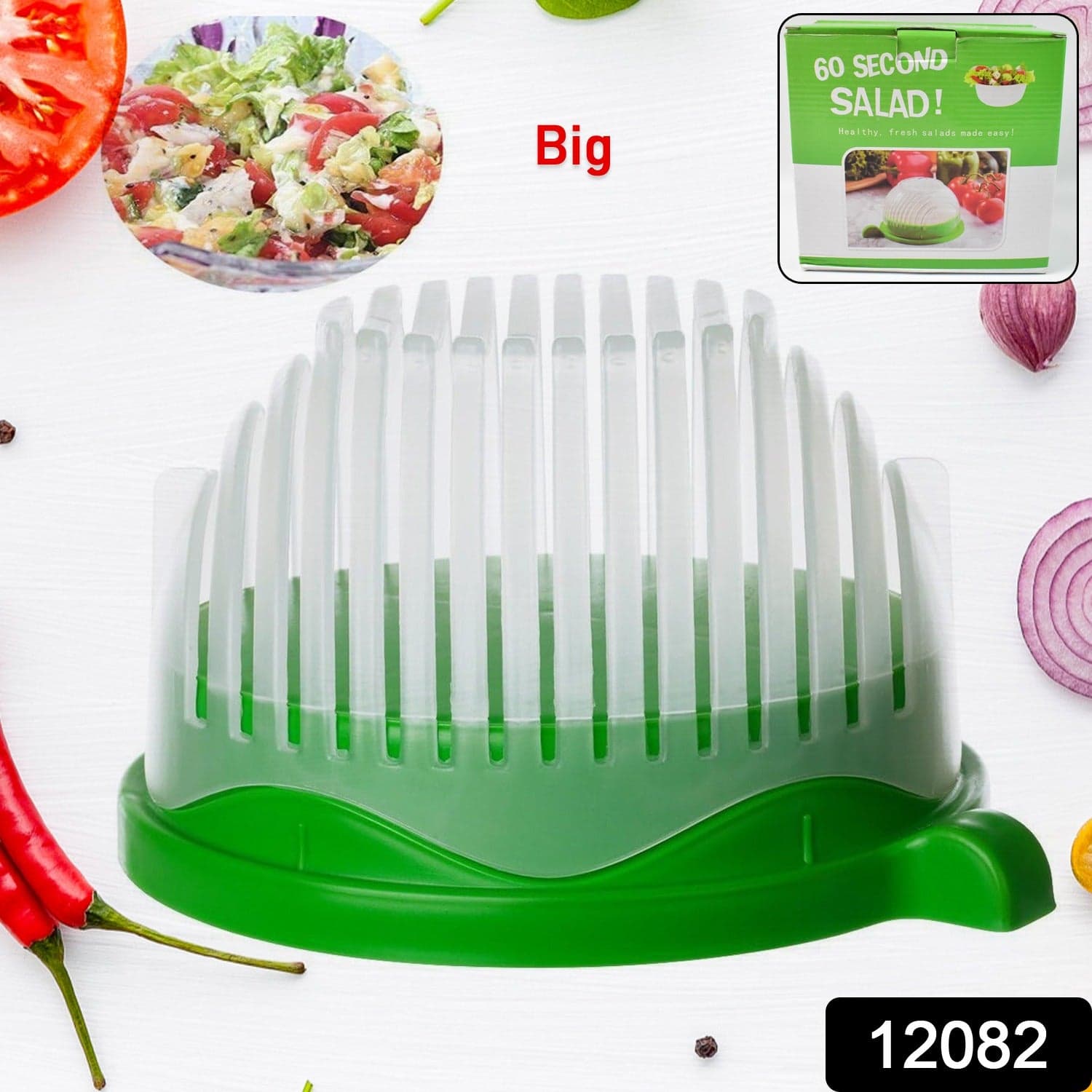 Plastic 60 Seconds Salad Cutter Salad Maker Salad Bow (1 Pc) thumbnail 2