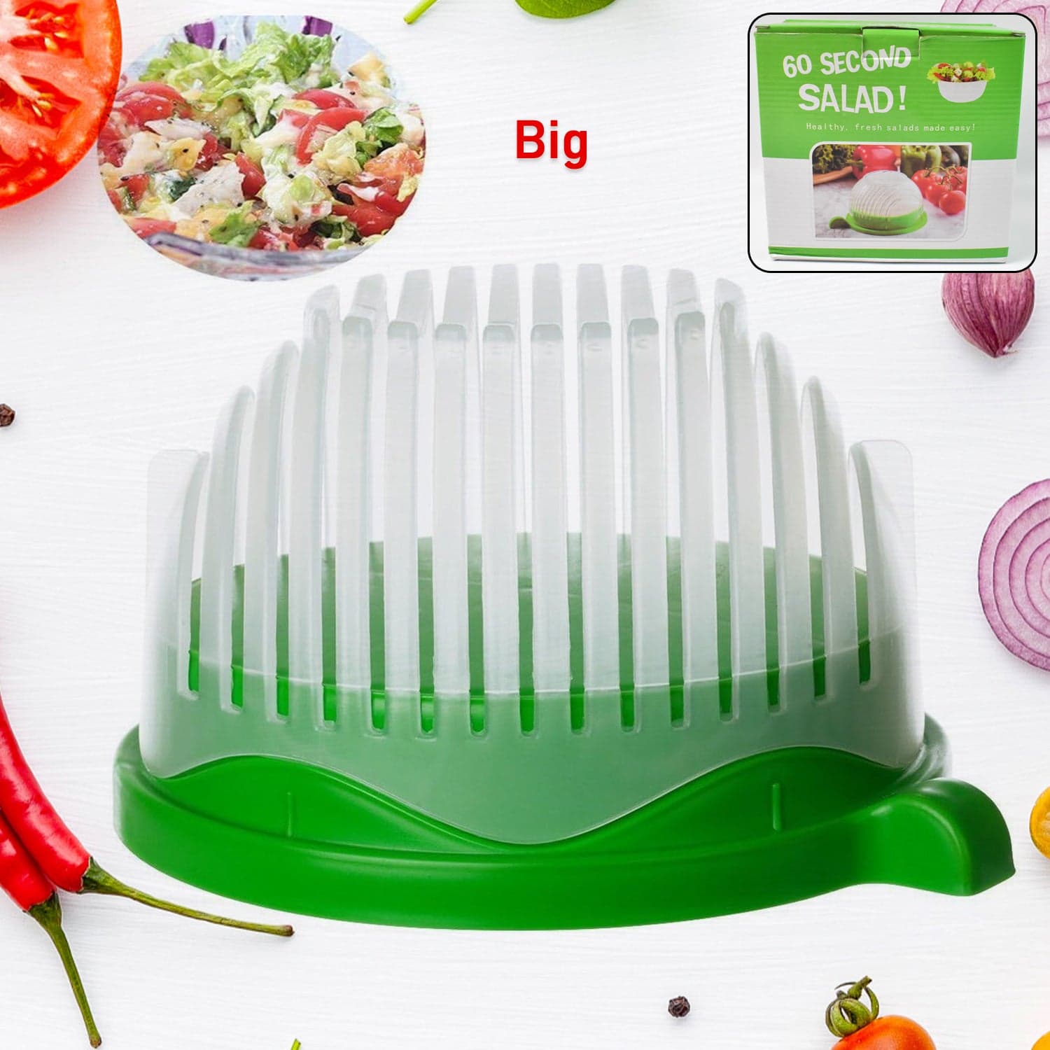 Plastic 60 Seconds Salad Cutter Salad Maker Salad Bow (1 Pc) thumbnail 3