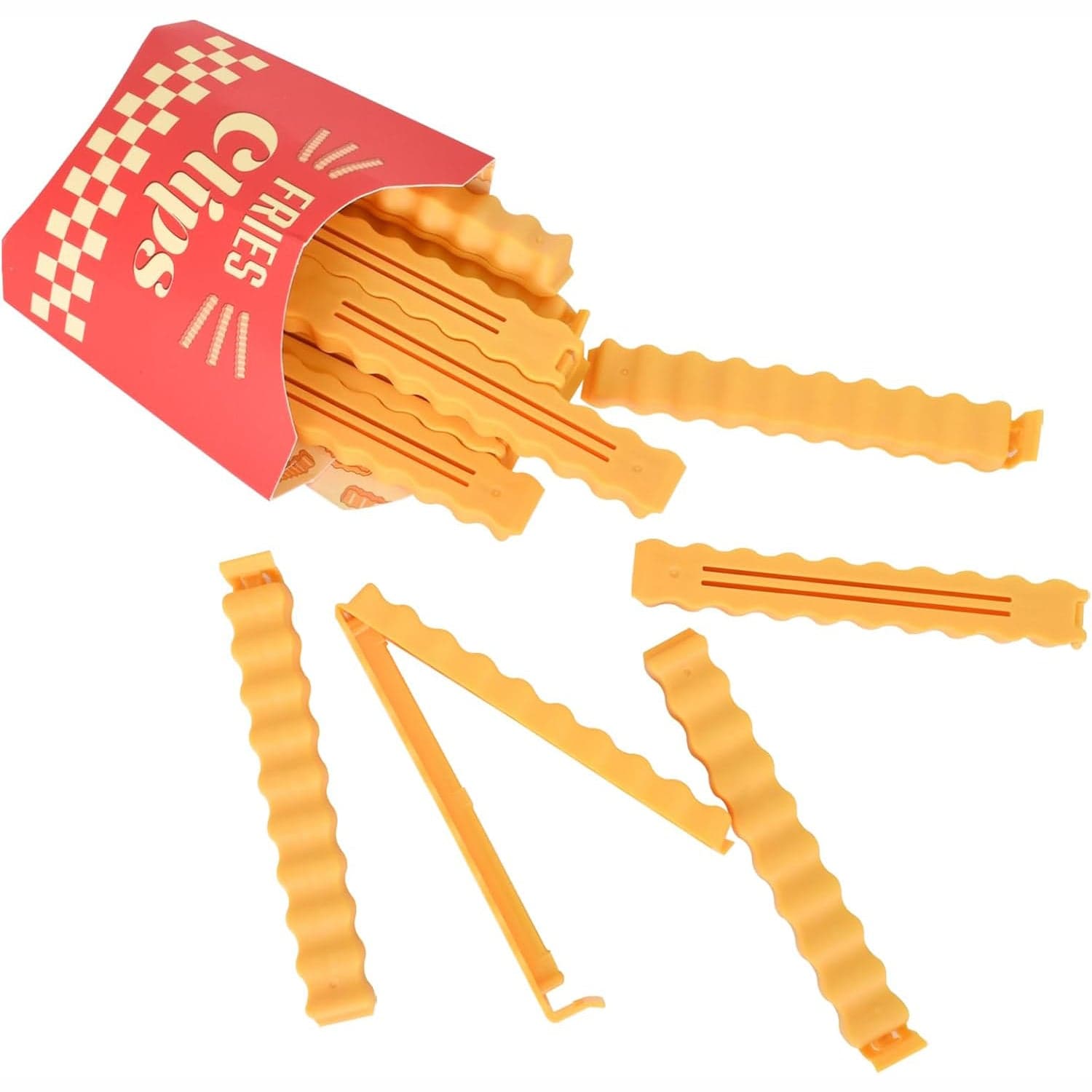Cute French-Fries-Shaped Bag Clips With in a Magnetic Box (12 Pcs Set) thumbnail 5