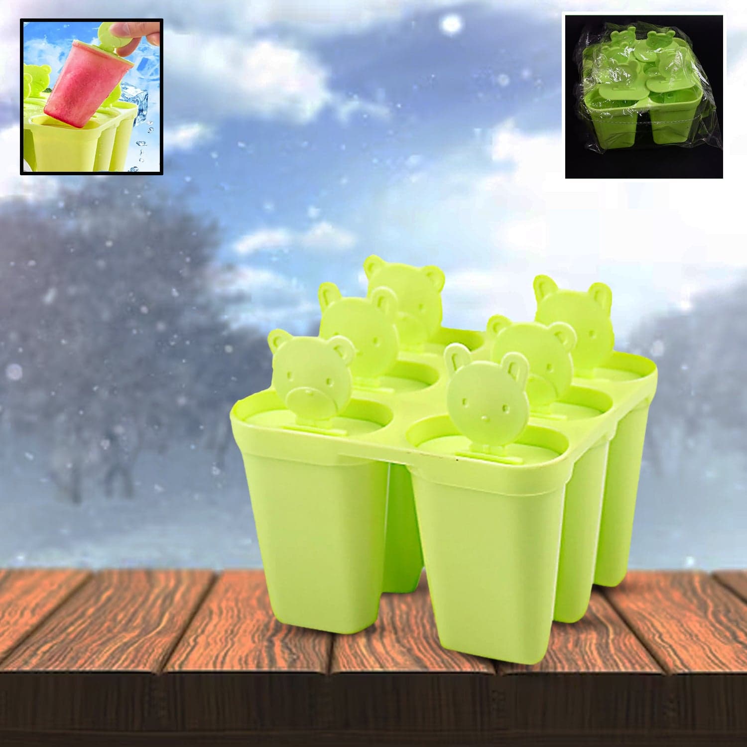 Plastic 6 Grid / Compartment sicle Ice Cream Mold (1 Pc) thumbnail 1