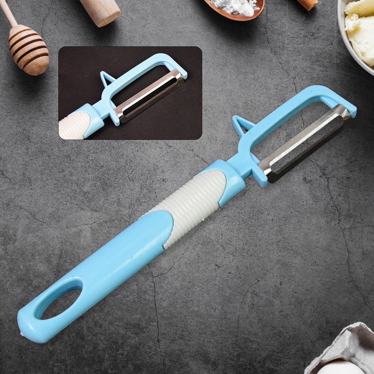 Multifunction Peeler Slicer with Plastic Handle (1 Pc / Mix Color) thumbnail 1