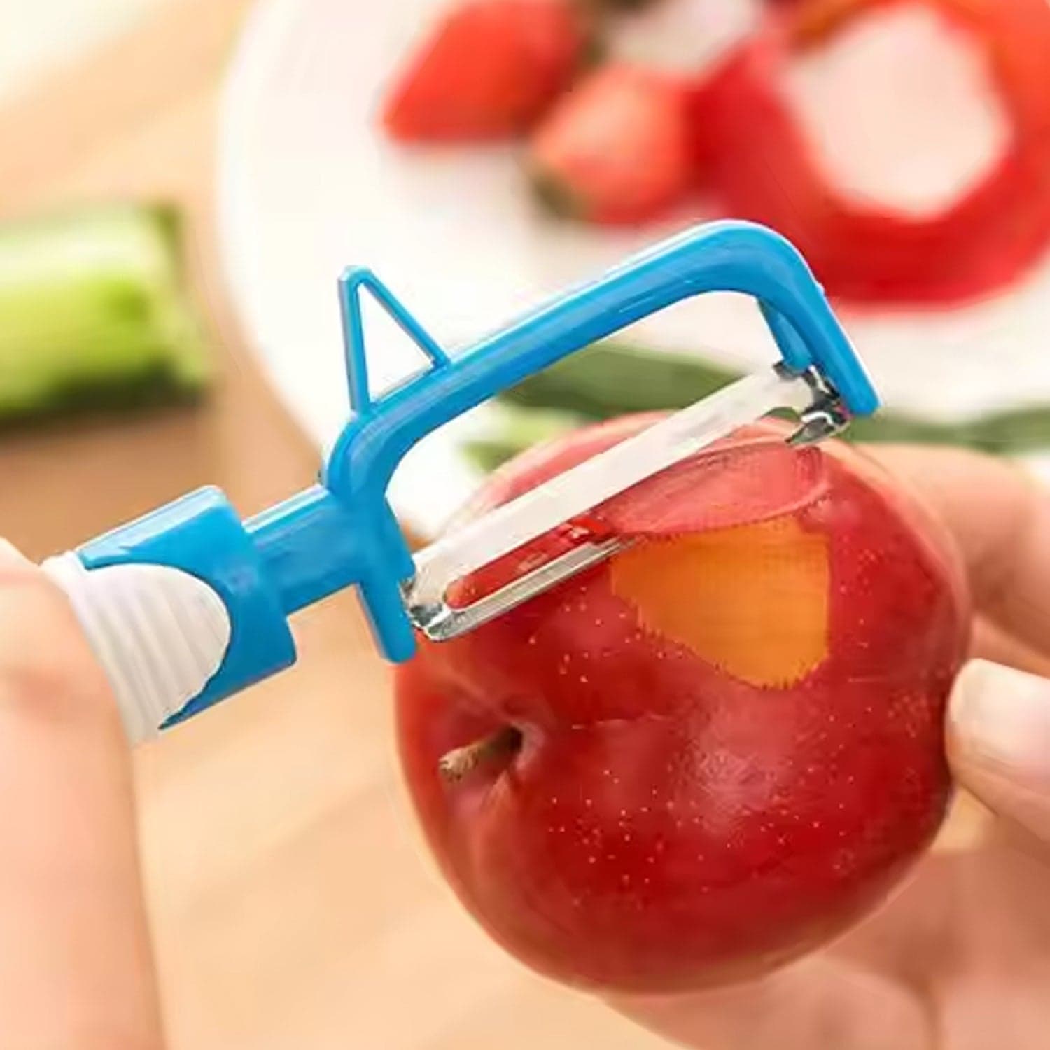Multifunction Peeler Slicer with Plastic Handle (1 Pc / Mix Color) thumbnail 3