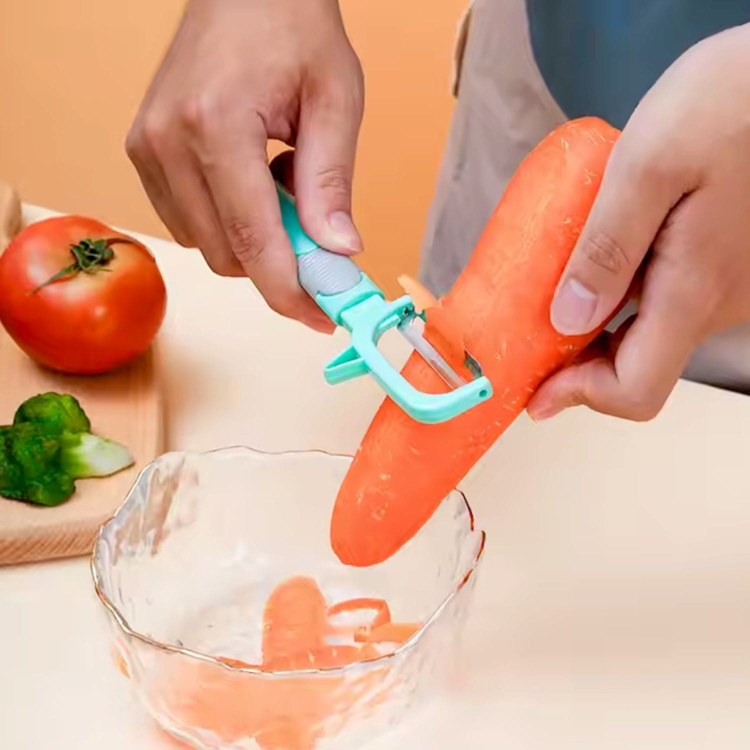 Multifunction Peeler Slicer with Plastic Handle (1 Pc / Mix Color) thumbnail 4