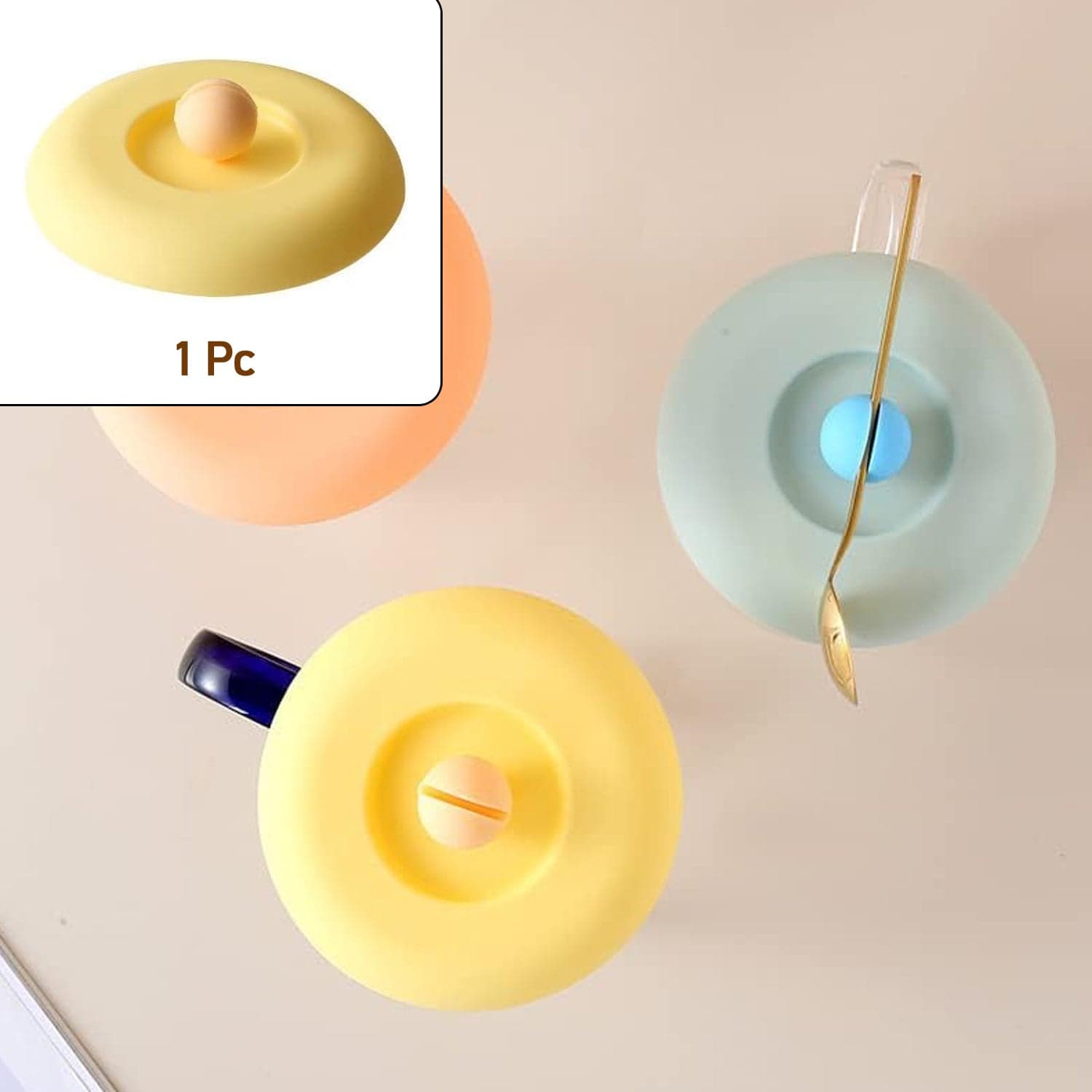 Cup / Mug Lid Dust Proof Silicone Rubber Airtight Seal thumbnail 1