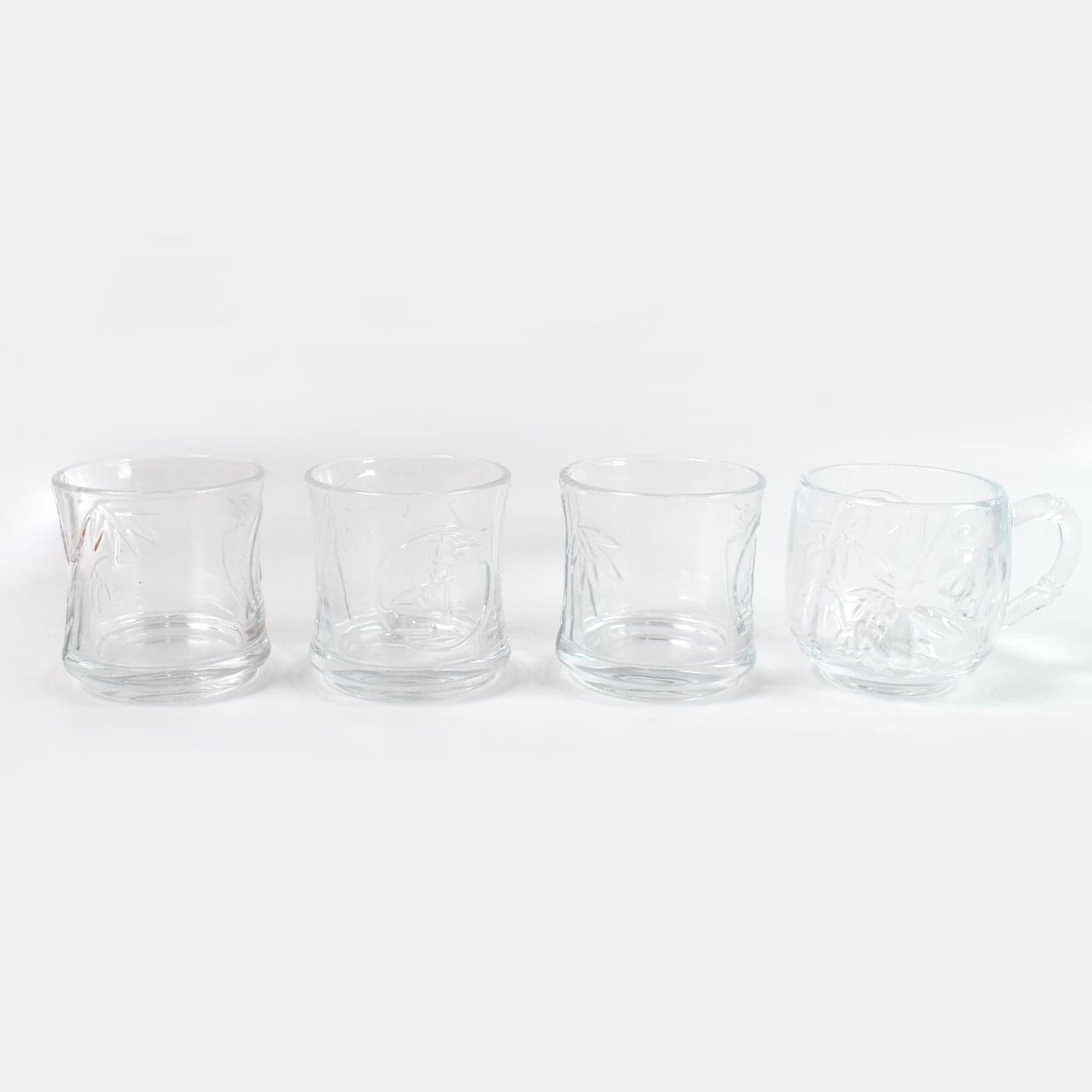 Glass 3 Pc Mug & 1 Pc Cup Set, Water glass (4 Pcs Set) thumbnail 5