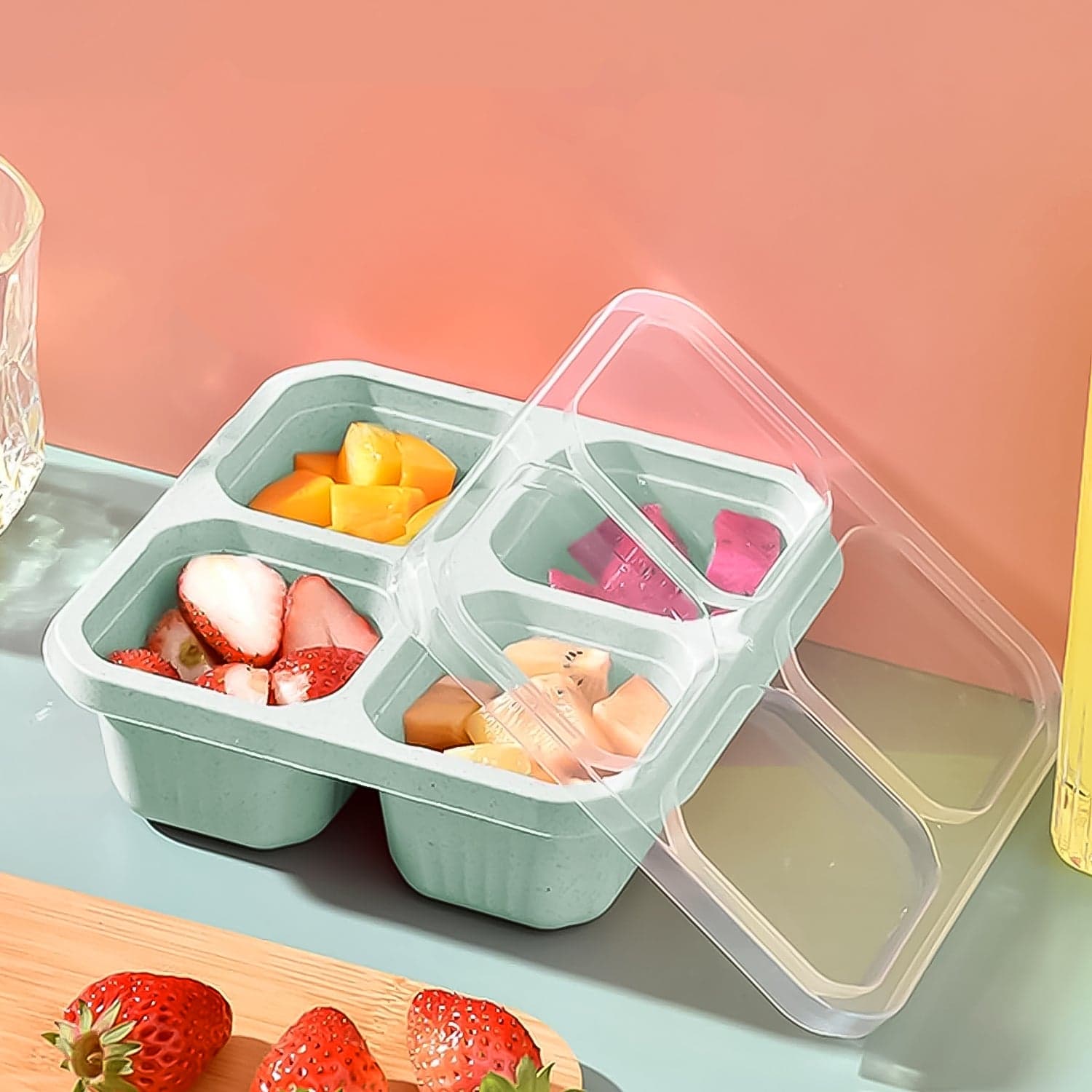 4 Compartment Food Storage Containers (1 Pc) thumbnail 1