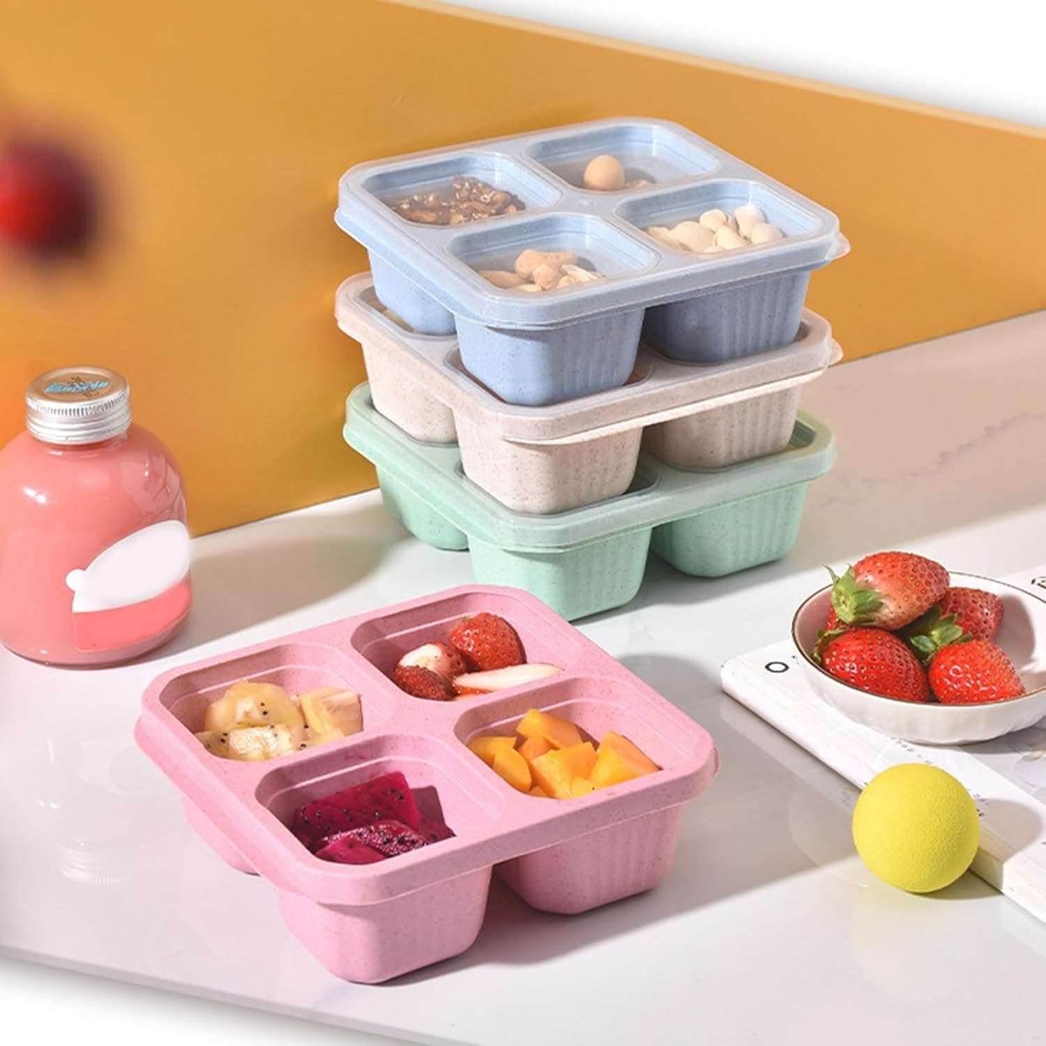 4 Compartment Food Storage Containers (1 Pc) thumbnail 5