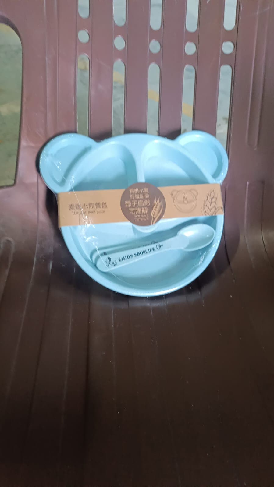Kids 3 Compartment Food Tray / Plates With Spoon & Fork (1 Set) thumbnail 9