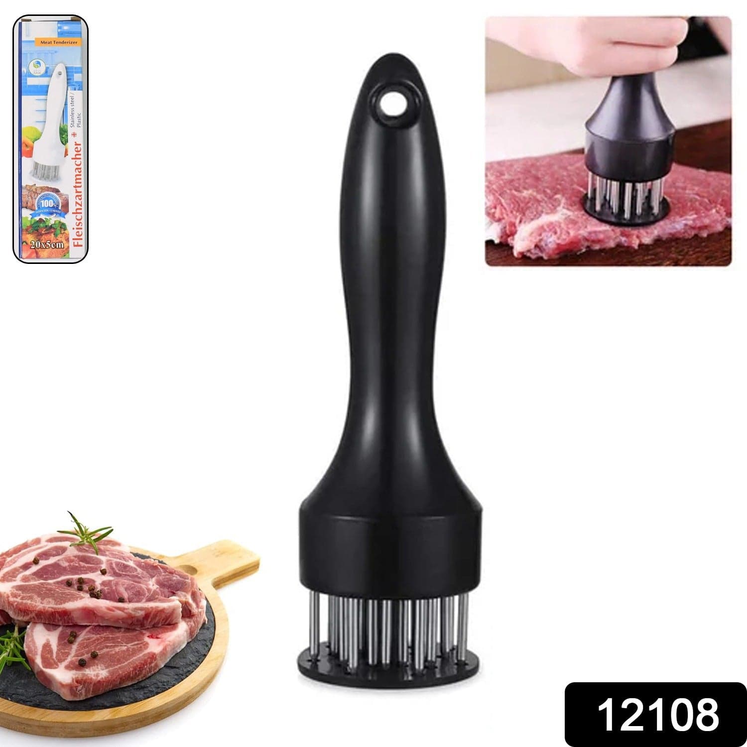 Meat Tenderizer Tool Stainless Steel Needle (1 Pc) thumbnail 2