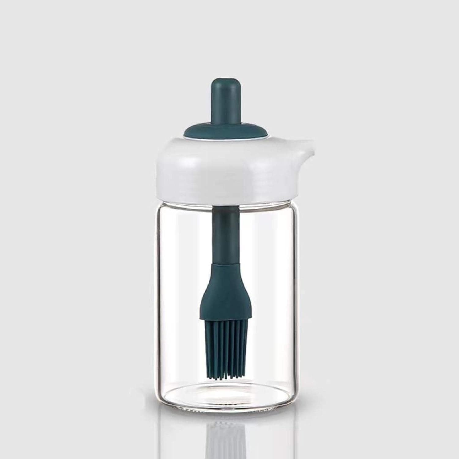 2 in 1 Glass Oil dispenser jar / Bottle with brush (1 Set) thumbnail 5