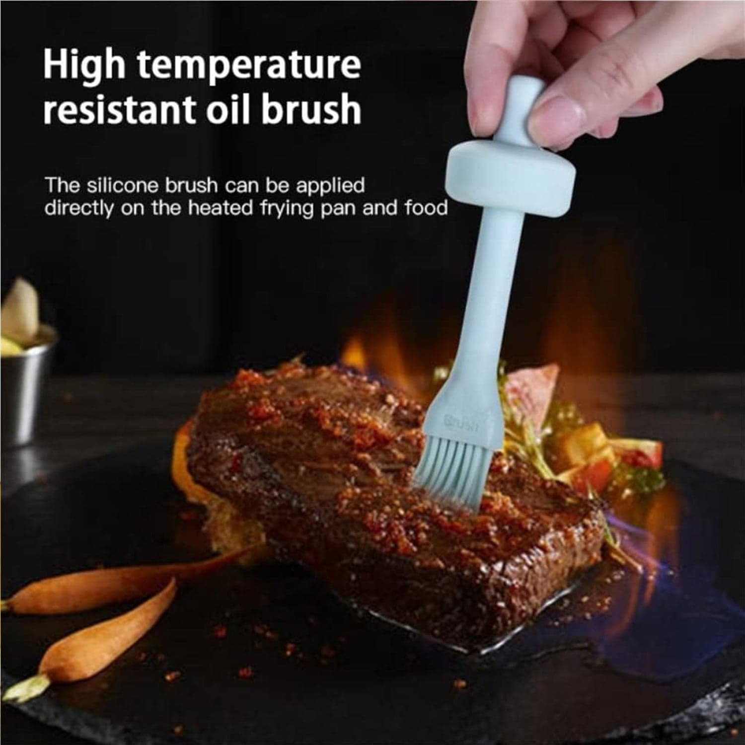 2 in 1 Glass Oil dispenser jar / Bottle with brush (1 Set) thumbnail 8