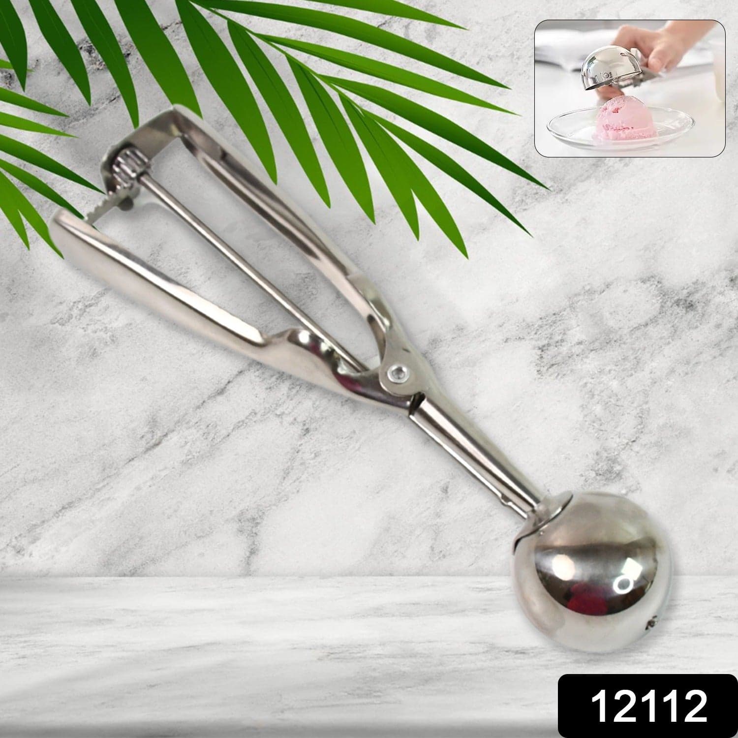 Stainless Steel Ice Cream Scoop (1 Pc) thumbnail 2