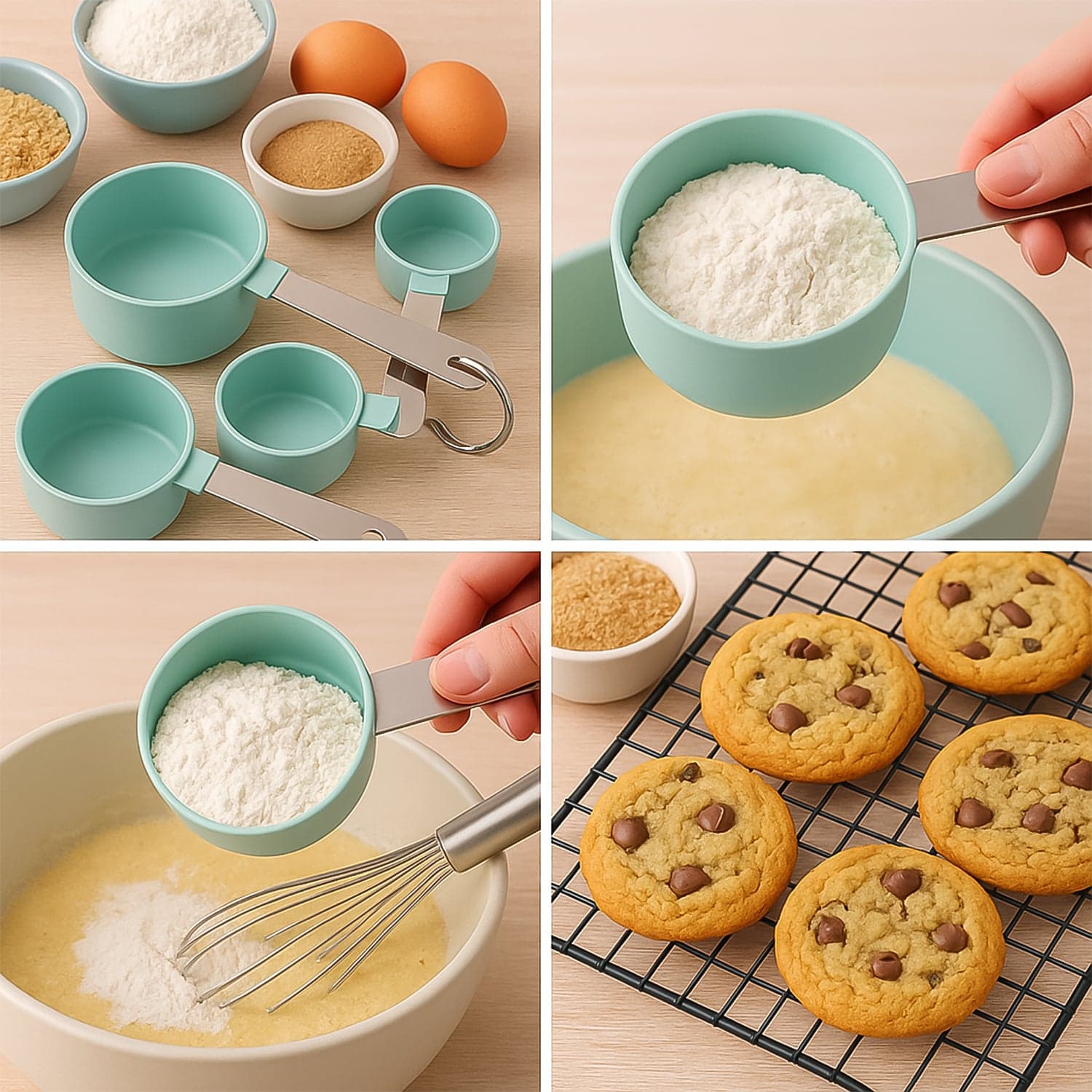 Stainless Steel and Plastics Measuring Cups (5 Pcs Set) thumbnail 1