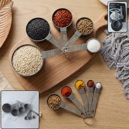 Plastic Measuring Cups and Spoons Set the Accurate Kitchen Tools