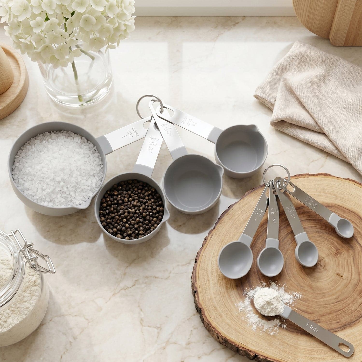 Plastic Measuring Cups and Spoons Set the Accurate Kitchen Tools thumbnail 7