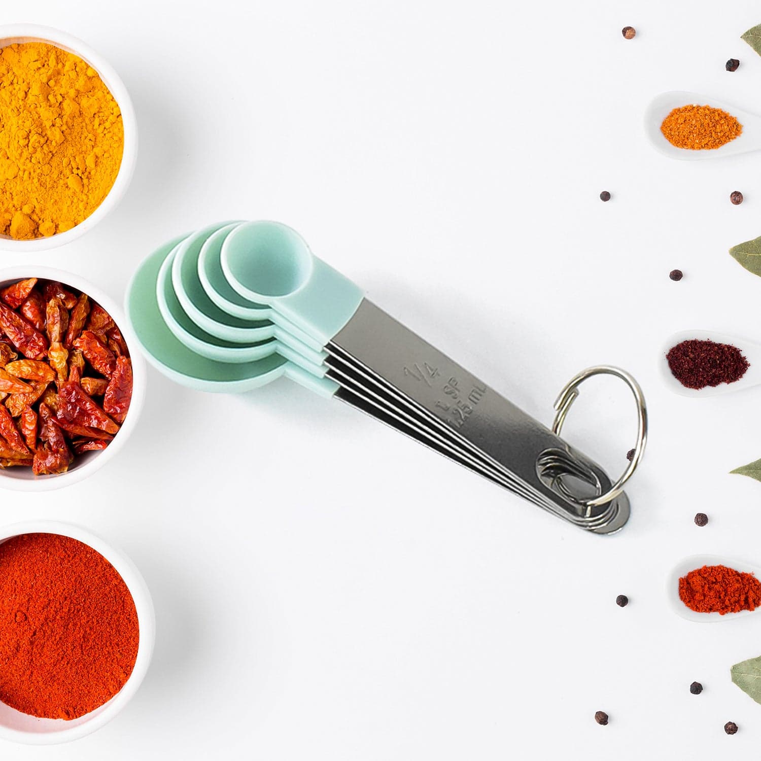 Stainless Steel and Plastics Measuring Spoon (Set of 5 Pc) thumbnail 5
