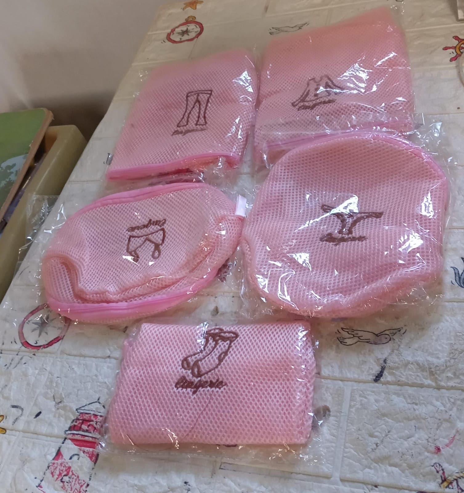 5Pc Zippered Mesh Laundry Wash Bags Foldable Delicates Lingerie Socks thumbnail 9