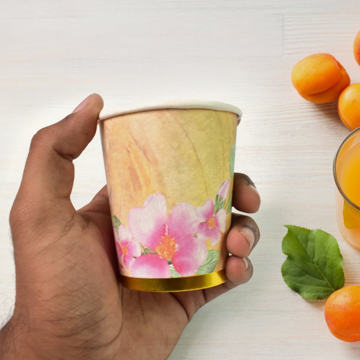 Disposable Paper Cups, Disposable Tea, Coffee Cups (3 Pcs Set / Mix Color) thumbnail 3