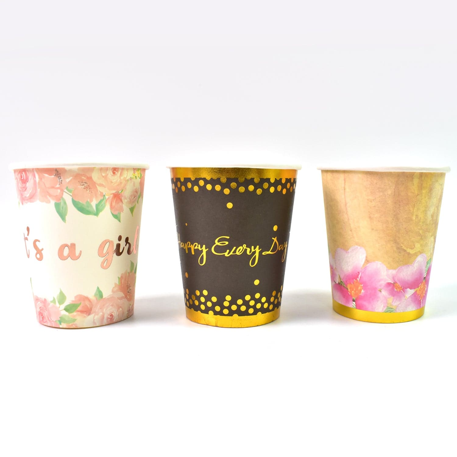 Disposable Paper Cups, Disposable Tea, Coffee Cups (3 Pcs Set / Mix Color) thumbnail 5