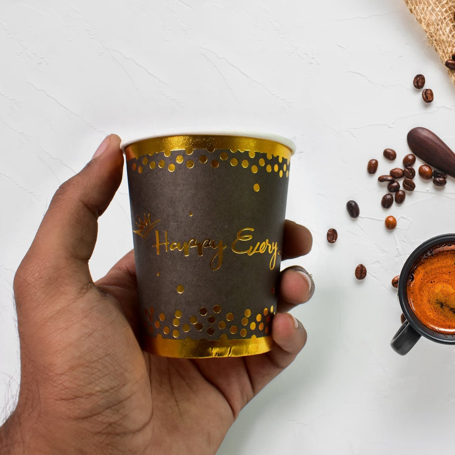 Disposable Paper Cups, Disposable Tea, Coffee Cups (3 Pcs Set / Mix Color) thumbnail 6