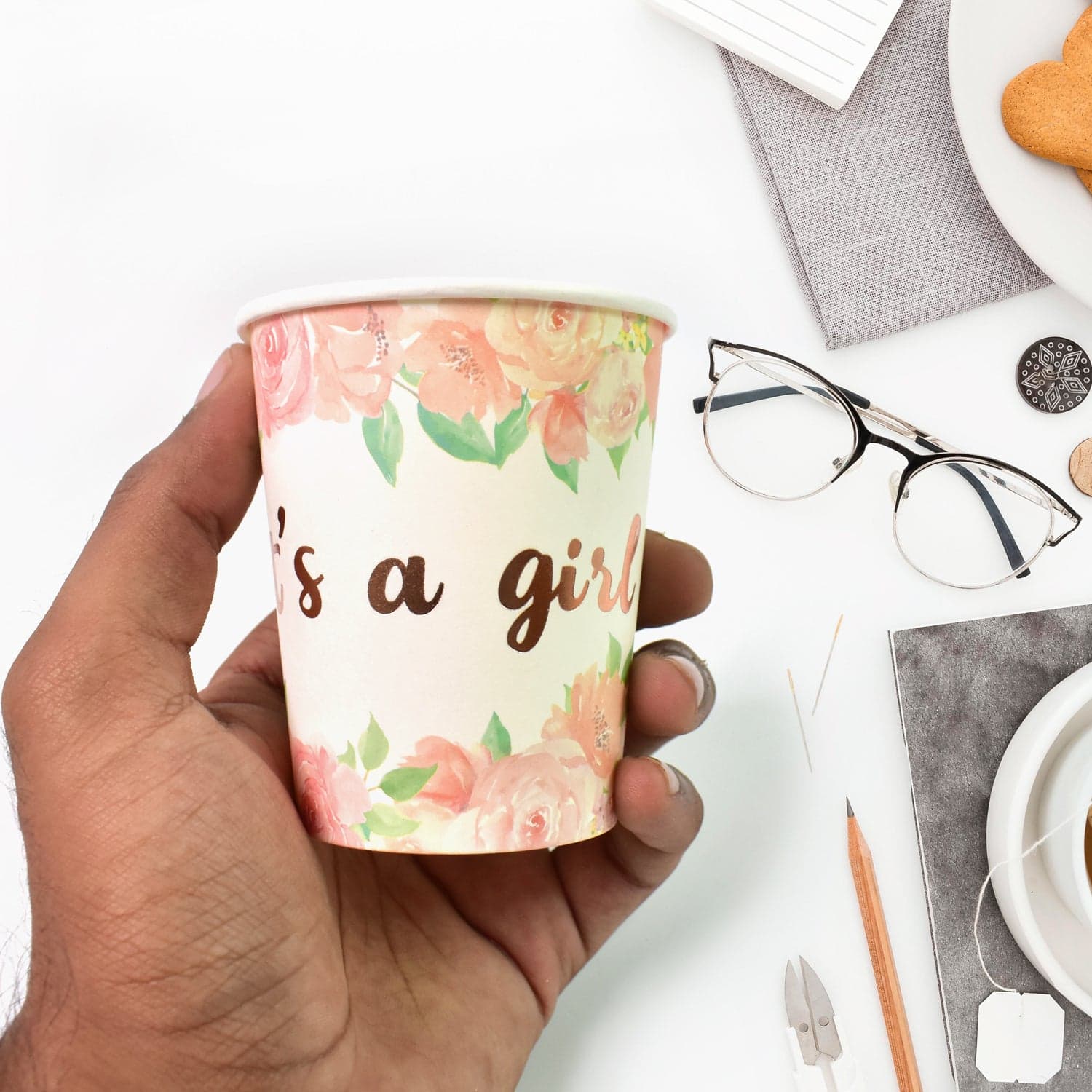 Disposable Paper Cups, Disposable Tea, Coffee Cups (3 Pcs Set / Mix Color) thumbnail 7