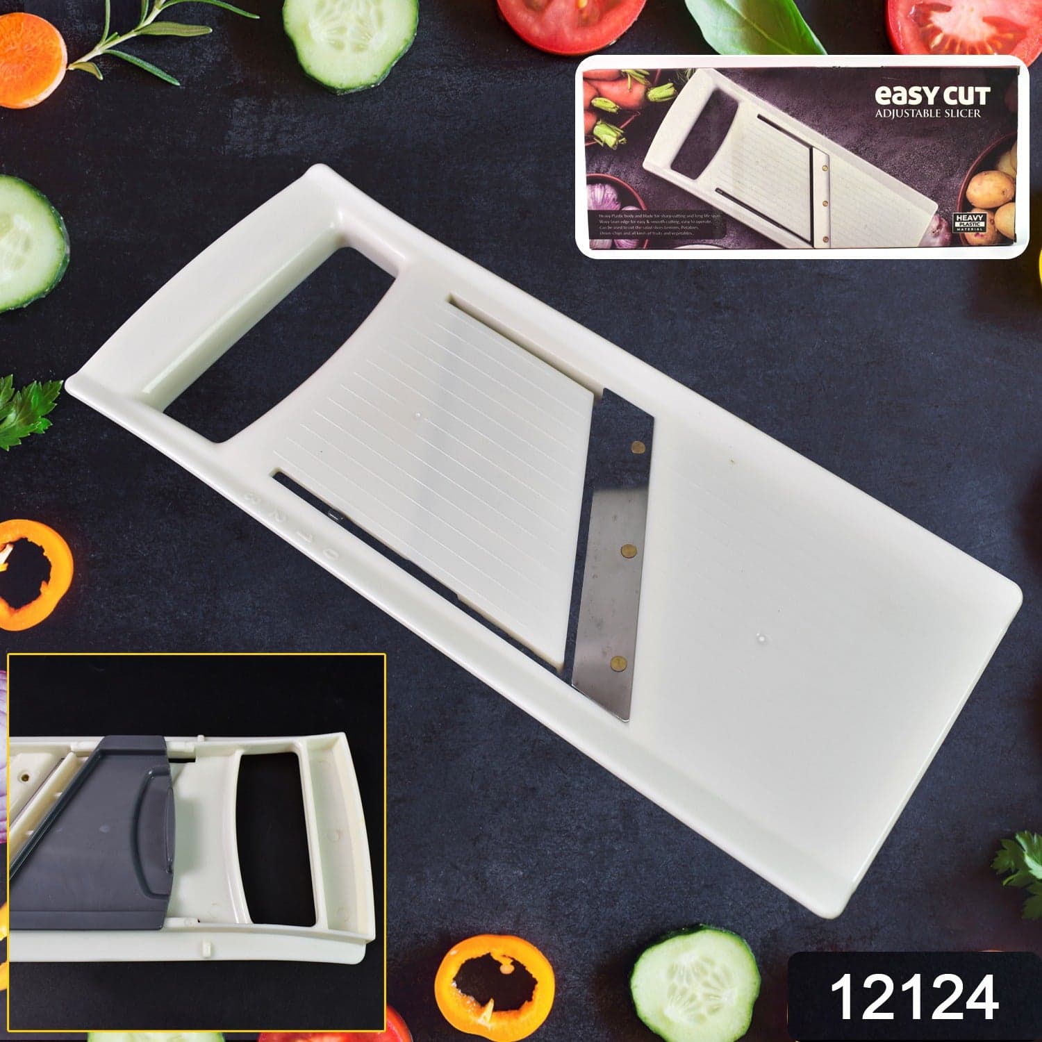 Adjustable Slicer for Cutting Fruits & Vegetable (1 Pc) thumbnail 2