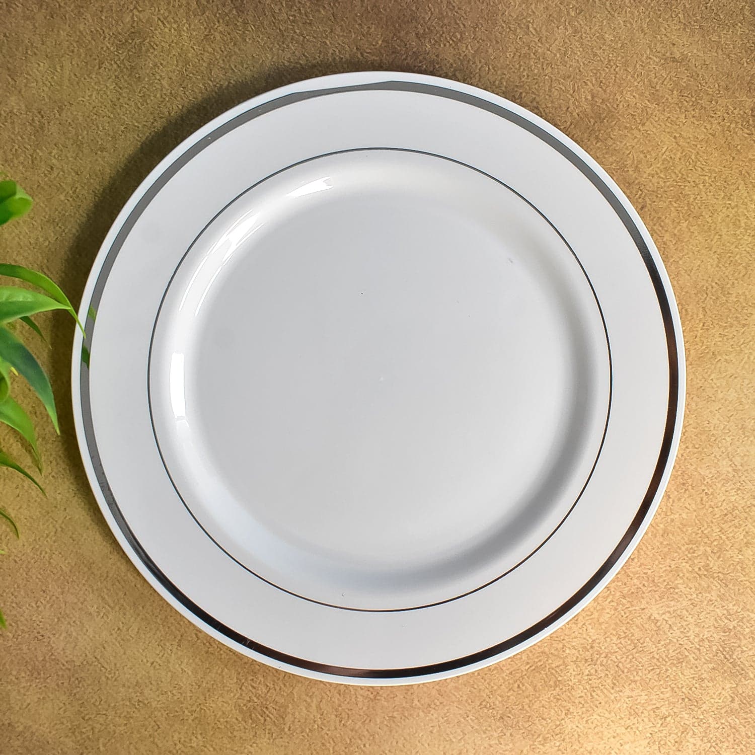 Round Plastic Dinner Plates Wedding Birthday Party Tableware Supplies (6 Pcs Set) thumbnail 4