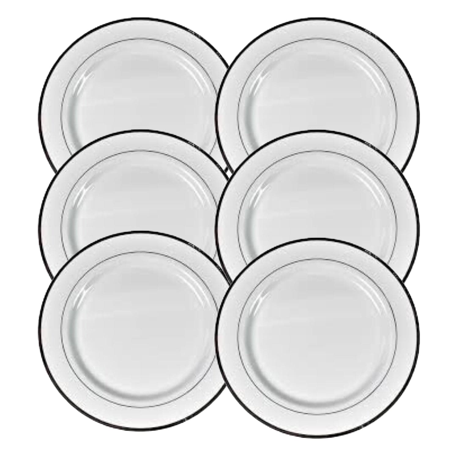 Round Plastic Dinner Plates Wedding Birthday Party Tableware Supplies (6 Pcs Set) thumbnail 7