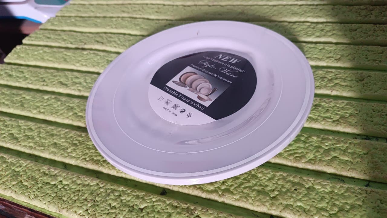 Round Plastic Dinner Plates Wedding Birthday Party Tableware Supplies (6 Pcs Set) thumbnail 8
