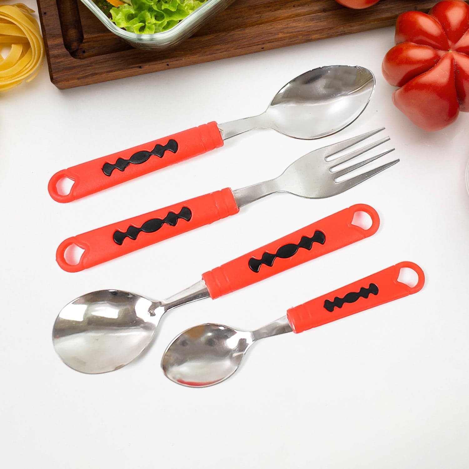 Classic Cutlery Set for Dining Table Stainless Steel 24-Piece Set With Stand (1 Set thumbnail 4