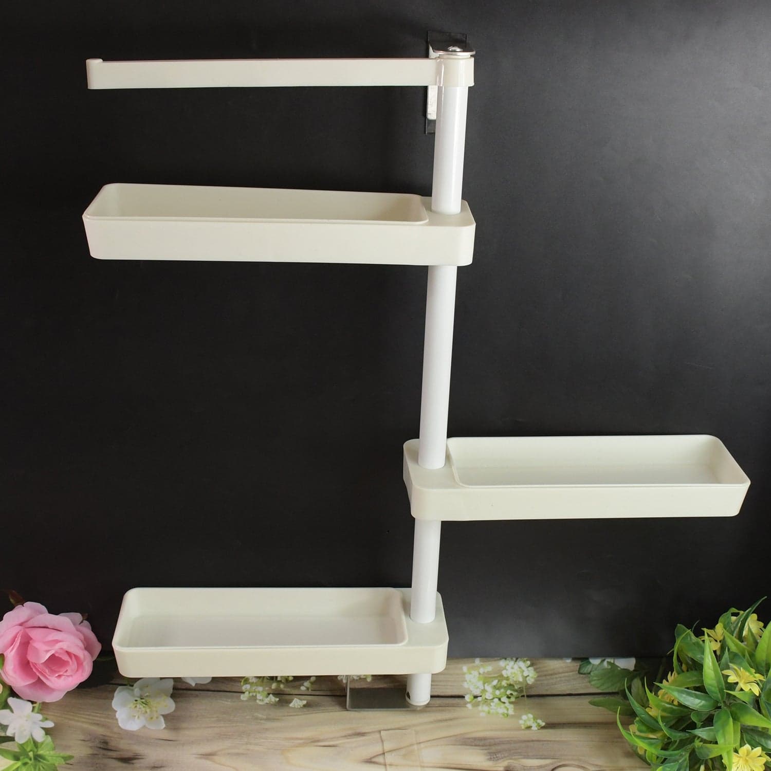 Kitchen Organization Rotating Shelf Storage Racks Multipurpose Adjustable (1 Set) thumbnail 3