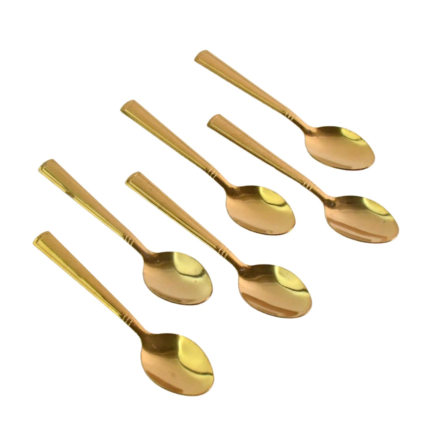 Premium Luxurious Stainless Steel Coated Spoons (6 Pcs Set / Golden) thumbnail 6