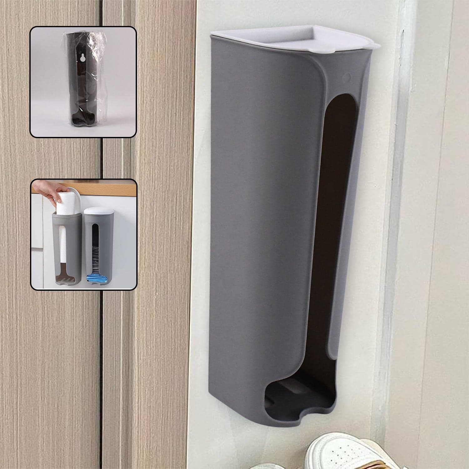 Grocery Bag Holder Portable Trash Bag Organizer for Bathroom Home Kitchen (1 Pc / Big) thumbnail 1