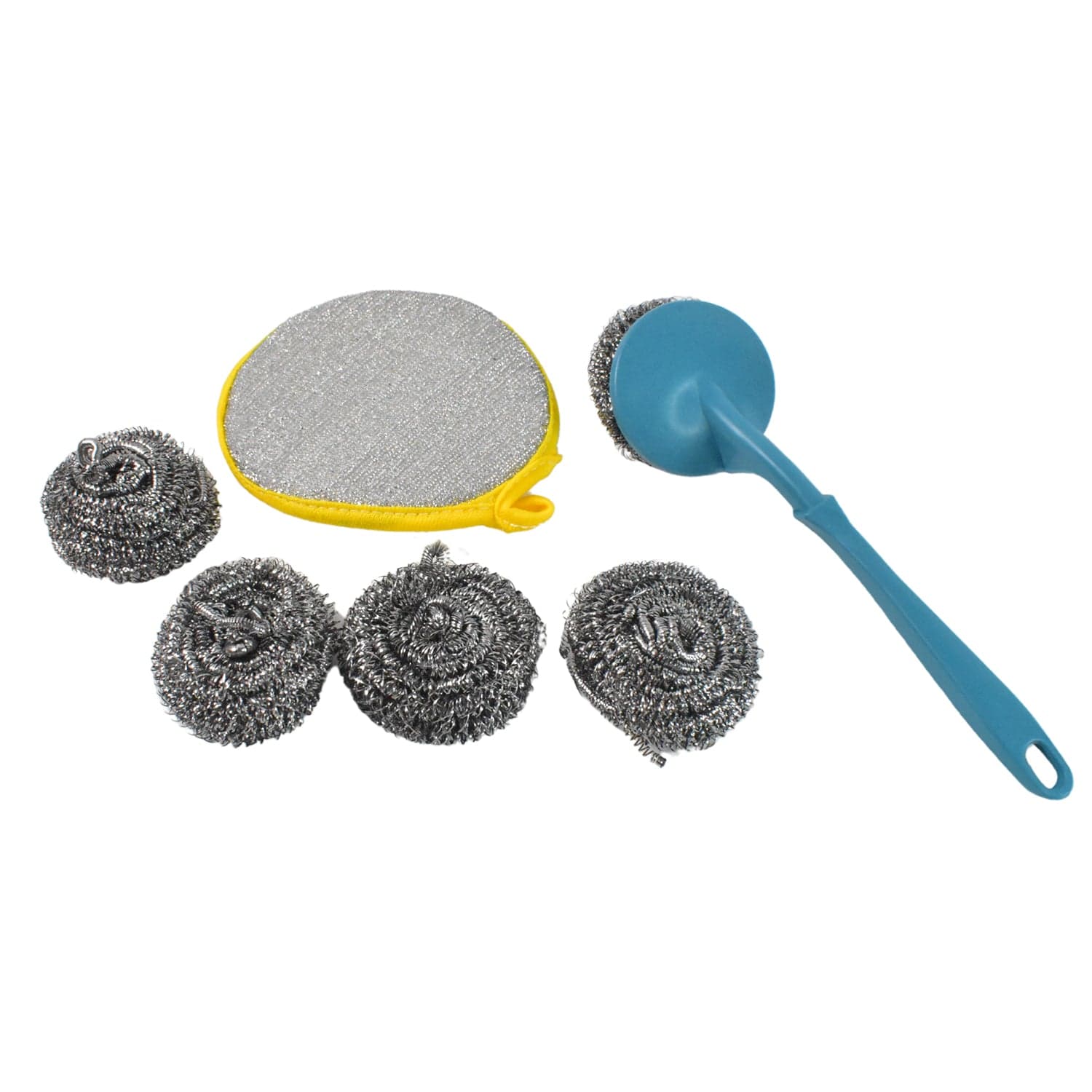 6 in 1 Kitchen Cleaning Set Handy Free Stainless Steel Scrubber thumbnail 5