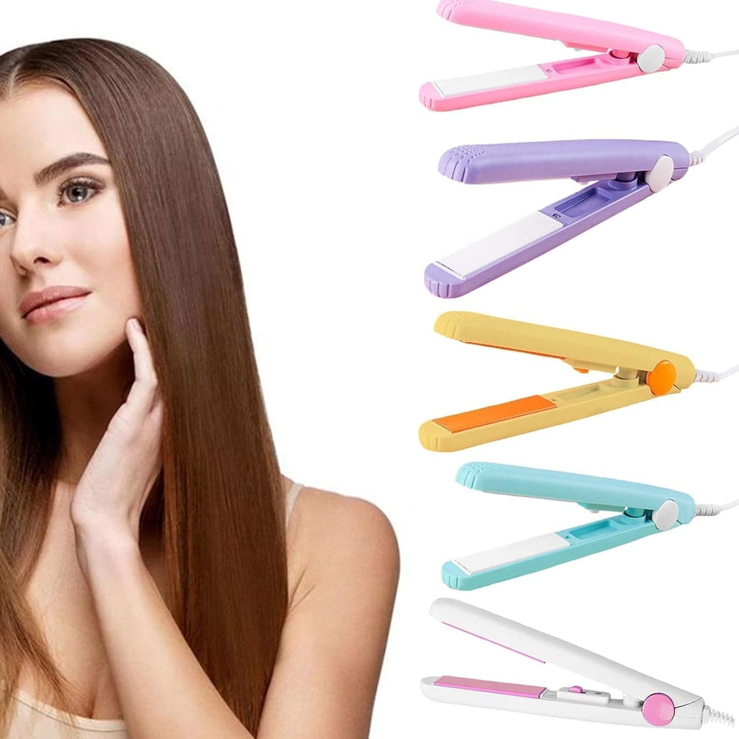 Beauty and Personal Care Professional Ceramic Plate Mini Hair Styler Straightener and Curler thumbnail 3