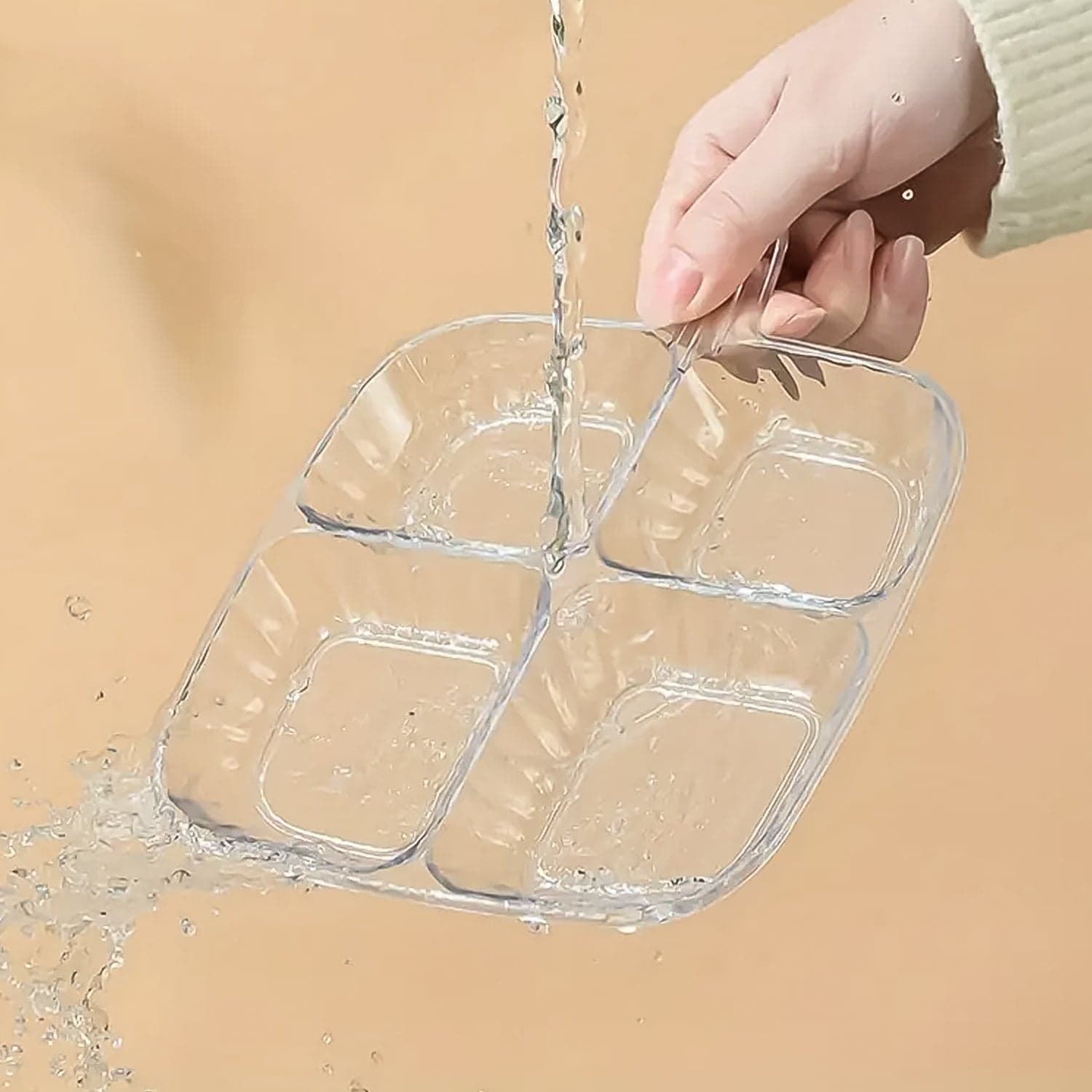 Plastic Kitchen Trays for Serving (4 Compartment / 1 Pc) thumbnail 3