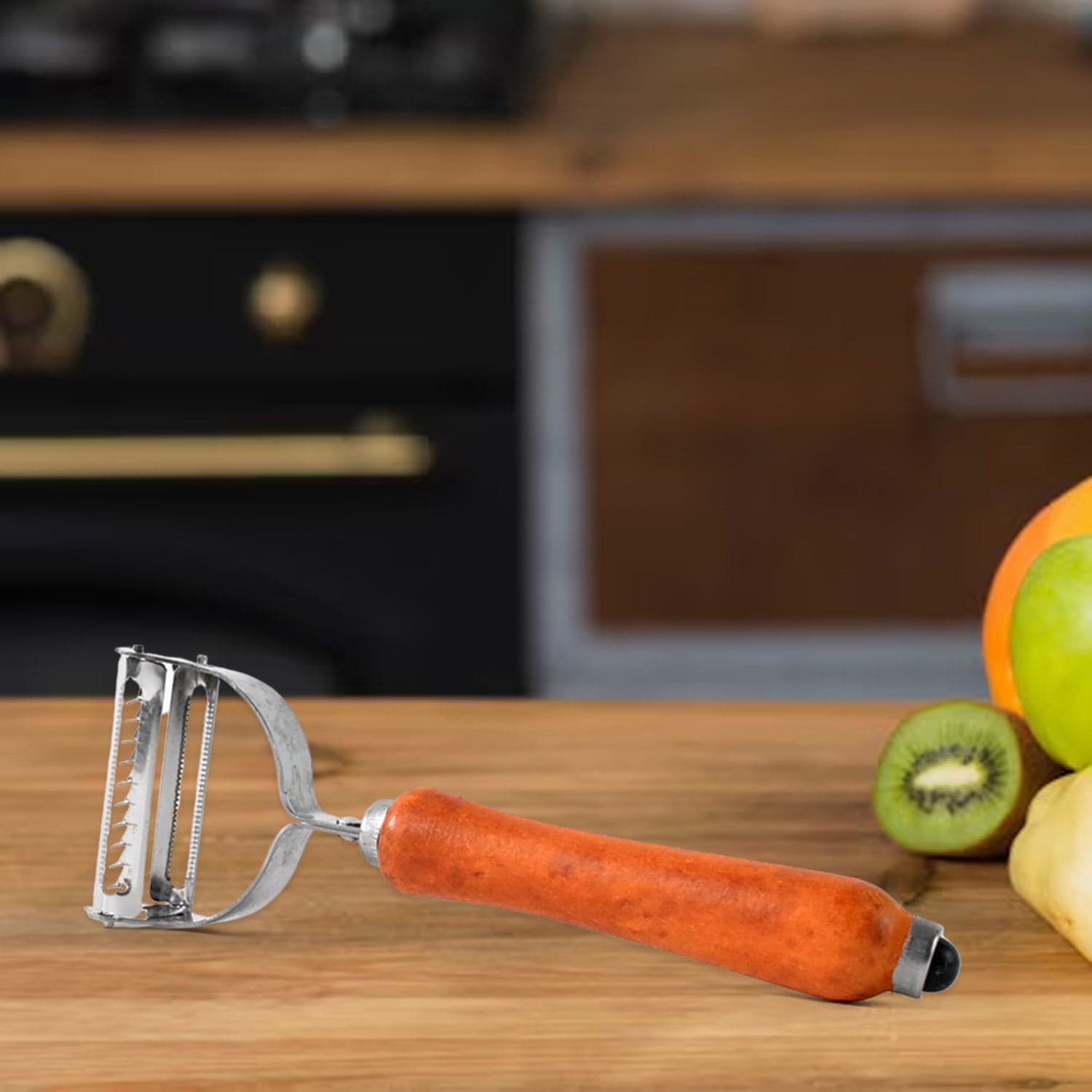 Vegetable and Fruit Peeler with Wooden Handle (1 Pc) thumbnail 6