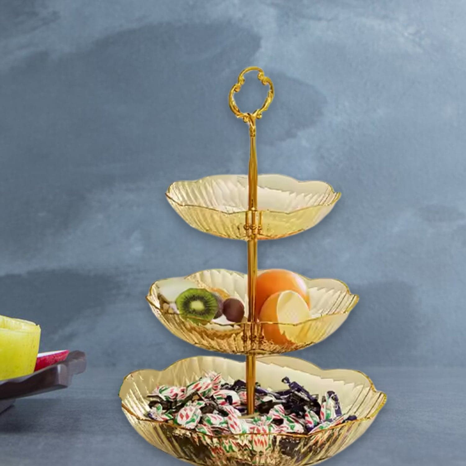 3 Layer Snack Rack, Basket Stand Holder (1 Pc) thumbnail 1