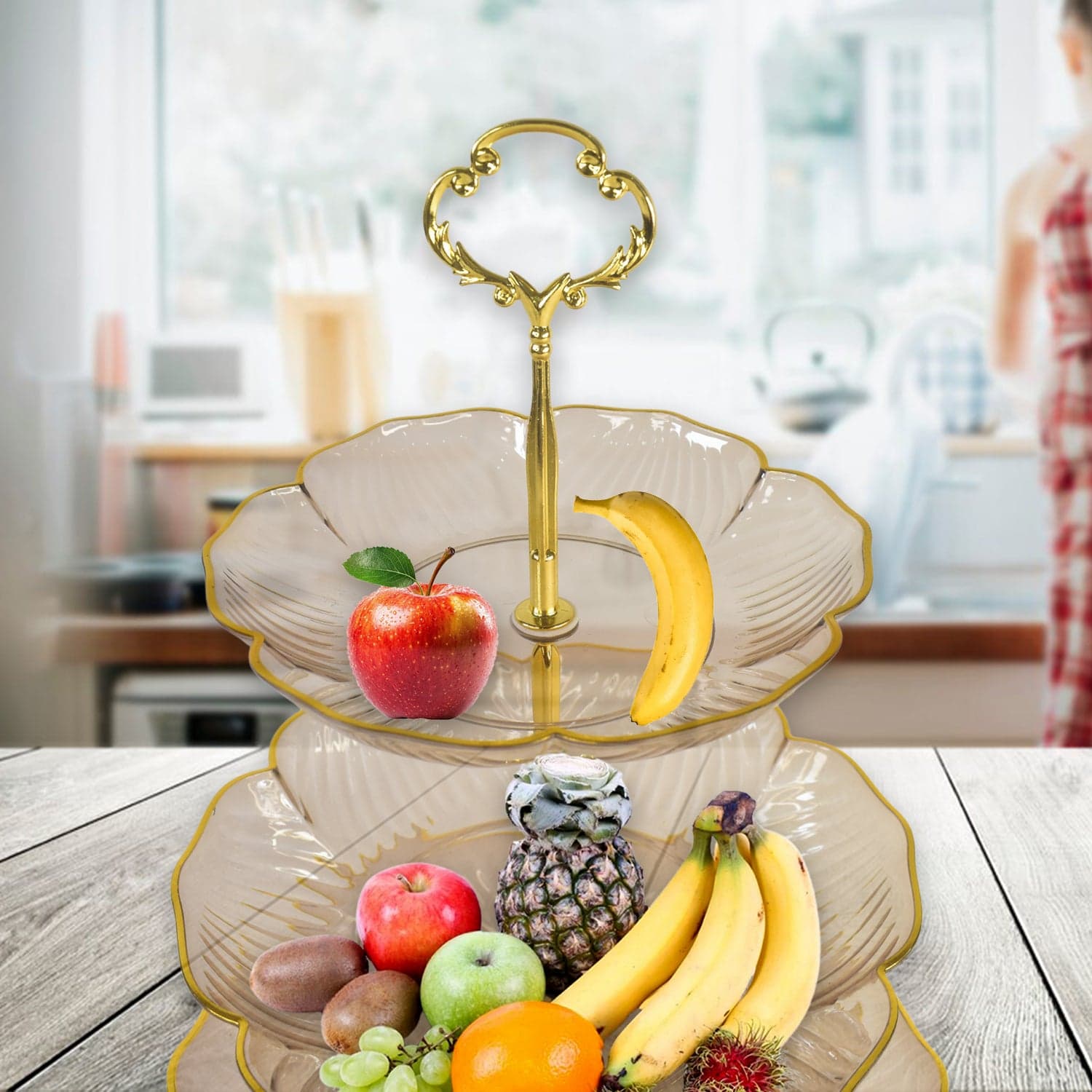 3 Layer Snack Rack, Basket Stand Holder (1 Pc) thumbnail 5