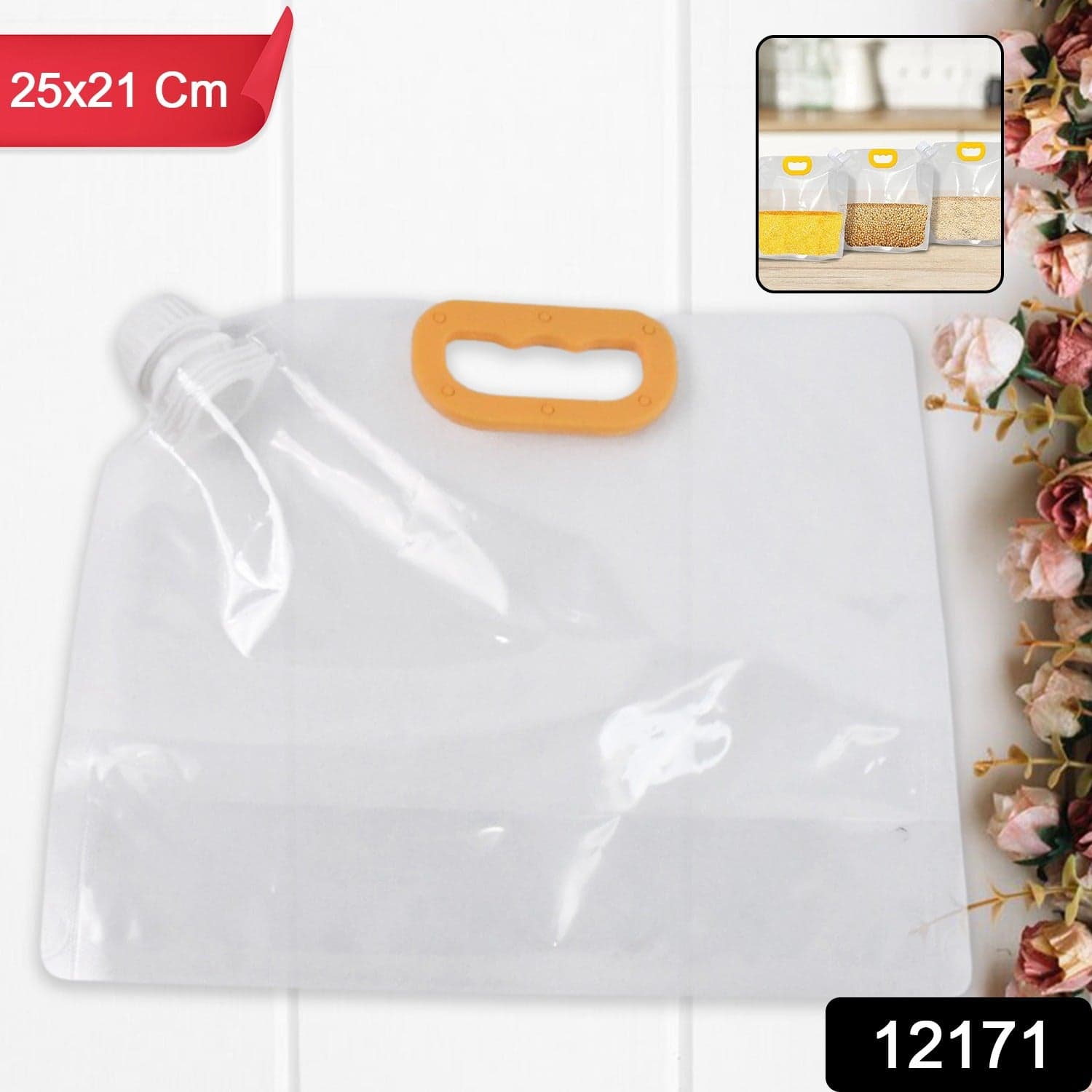 Airtight Refrigerator Storage Bags Food Storage Bag (25x21 Cm / 1 Pc) thumbnail 2