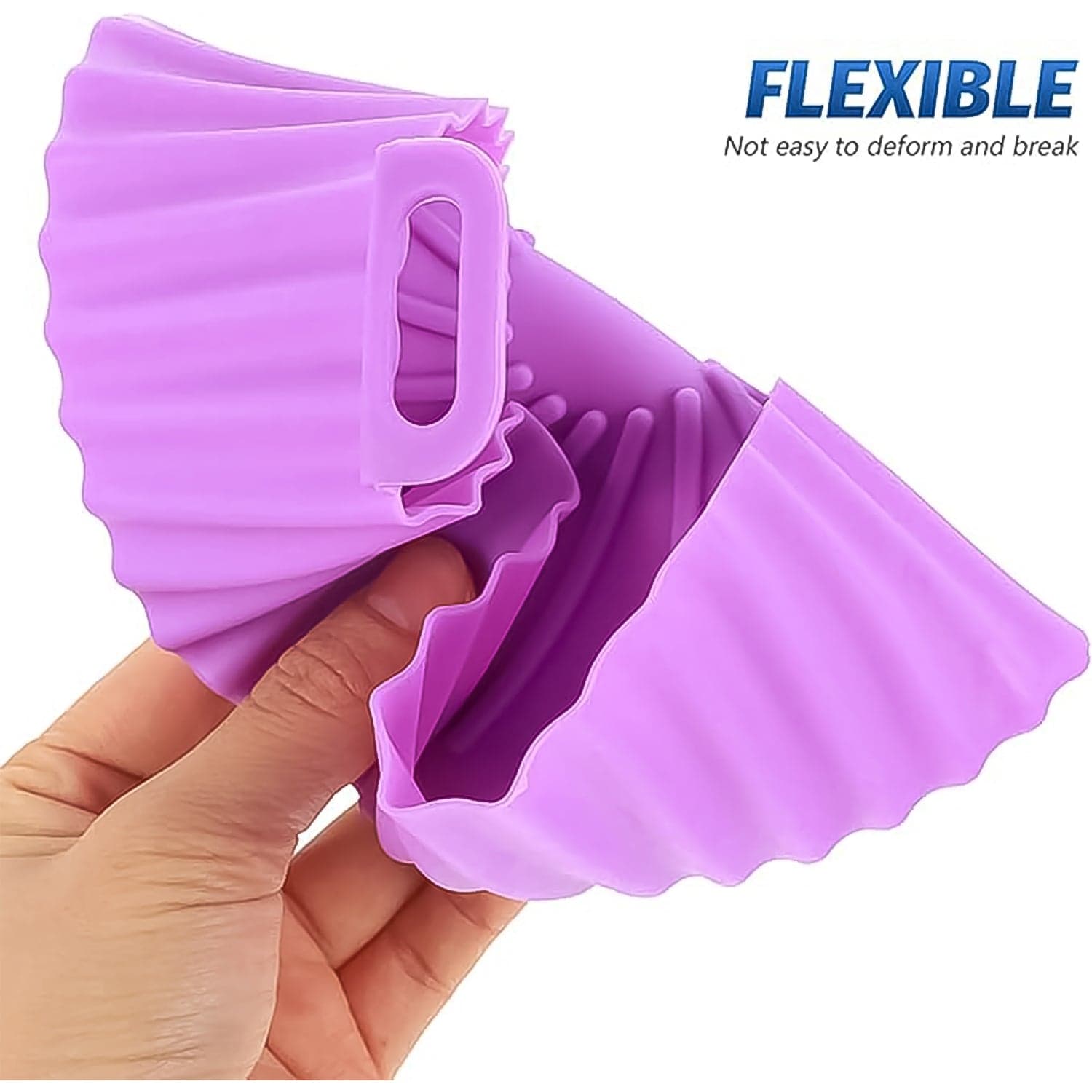 Air Fryer Reusable Silicone Pot with Handles (6 Pc set) thumbnail 3