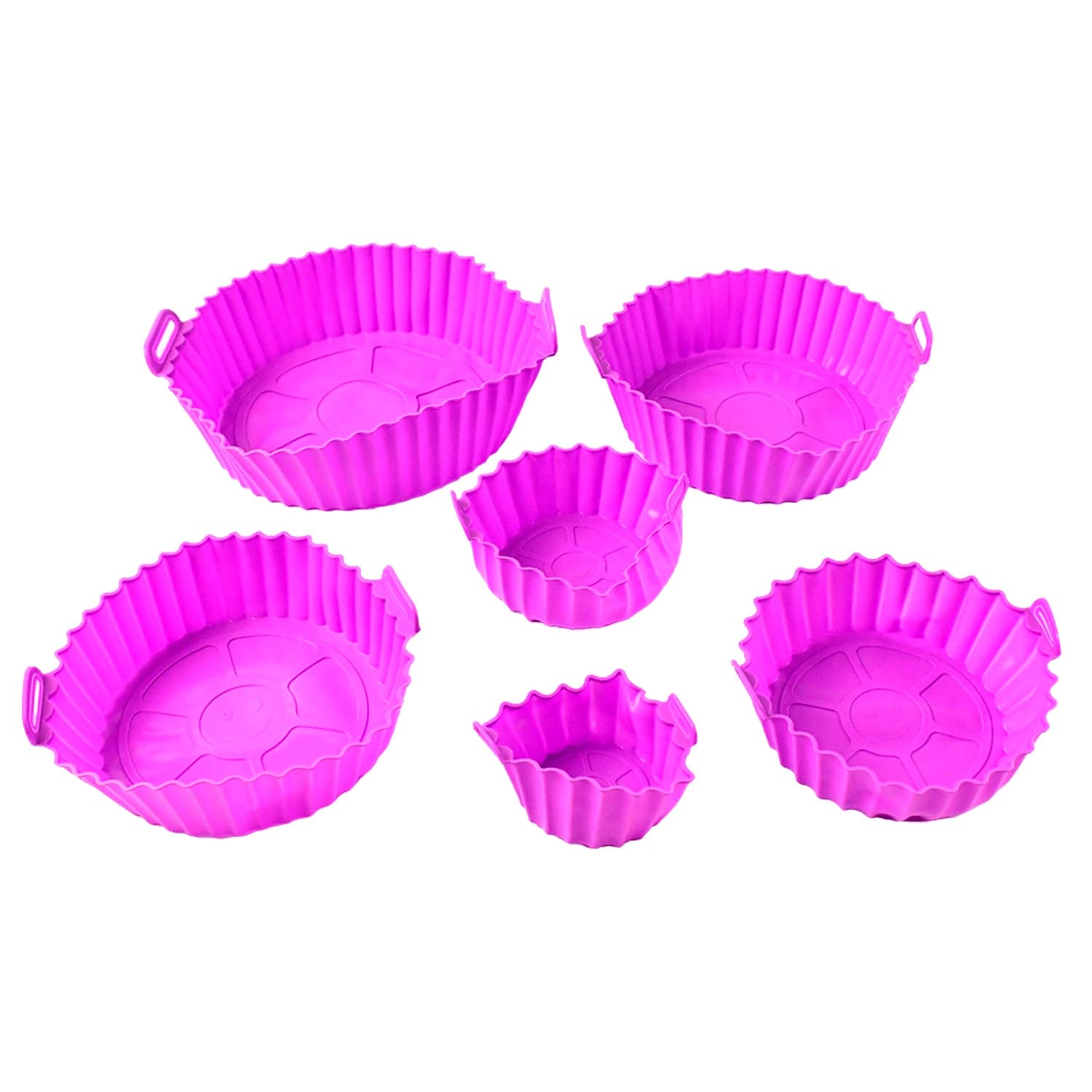 Air Fryer Reusable Silicone Pot with Handles (6 Pc set) thumbnail 5