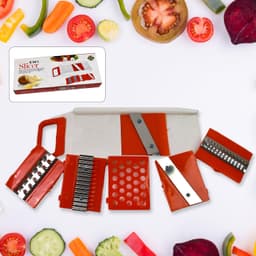 Plastic 6 in 1 Vegetables Slicer, Cutter and Fruit Dicer Grater (1 Set)