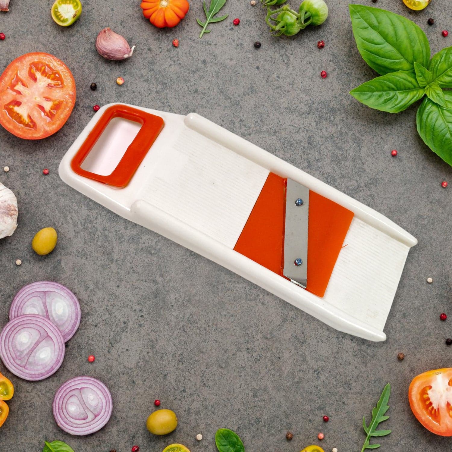 Plastic 6 in 1 Vegetables Slicer, Cutter and Fruit Dicer Grater (1 Set) thumbnail 4