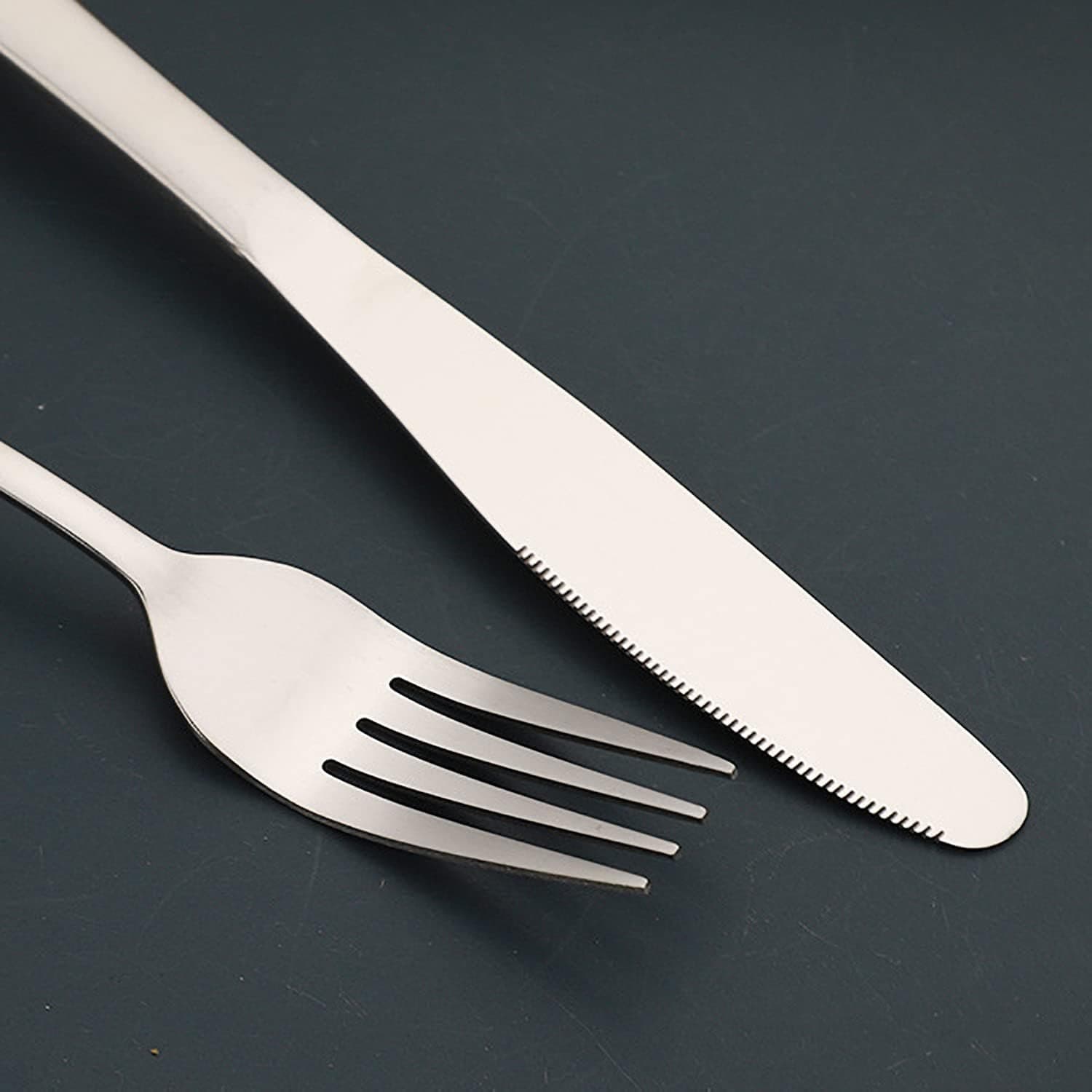 Premium Silver Daily Use Cutlery Set Stainless Steel Luxury Combo Set of 24 thumbnail 5