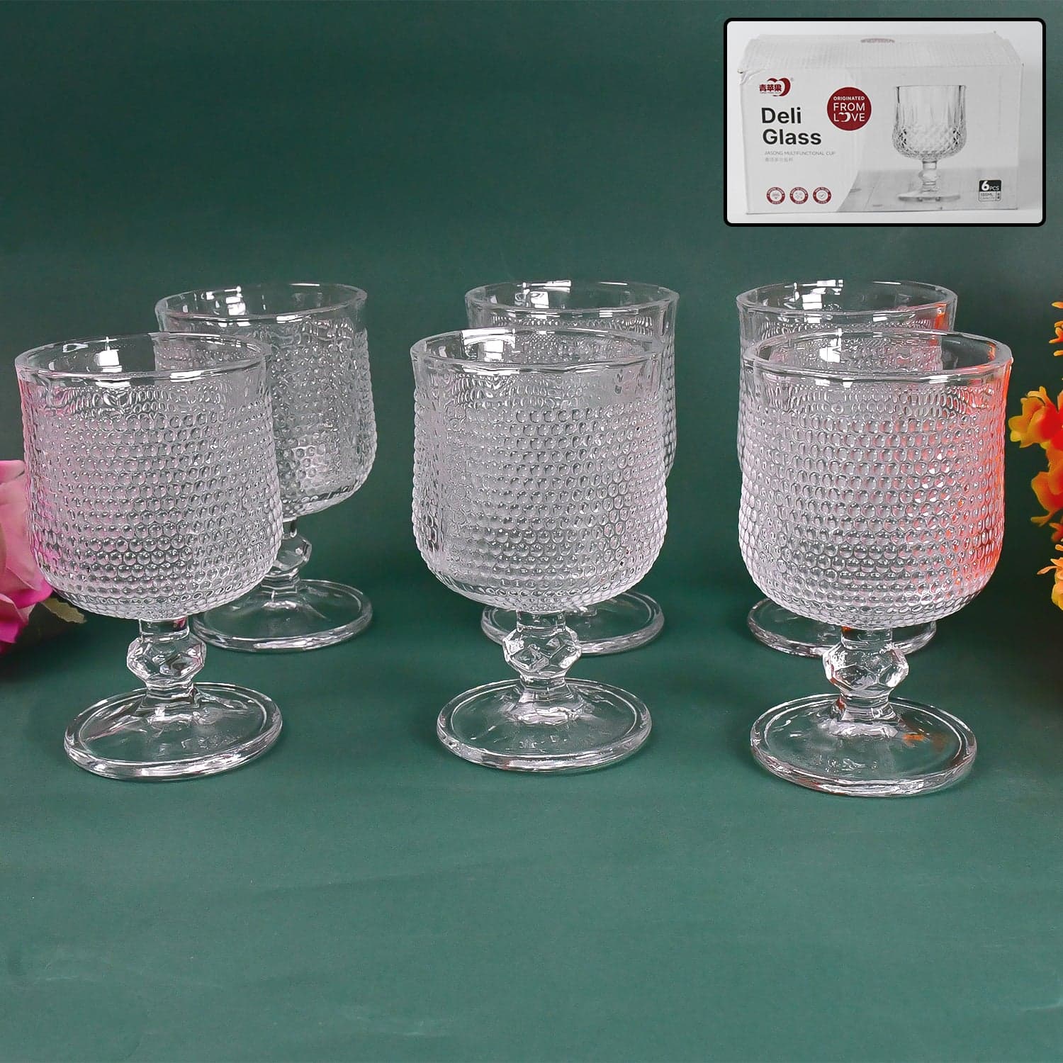 Juice water Glass Tumbler, Water glass (Set of 6 pcs / 185 ML) thumbnail 1