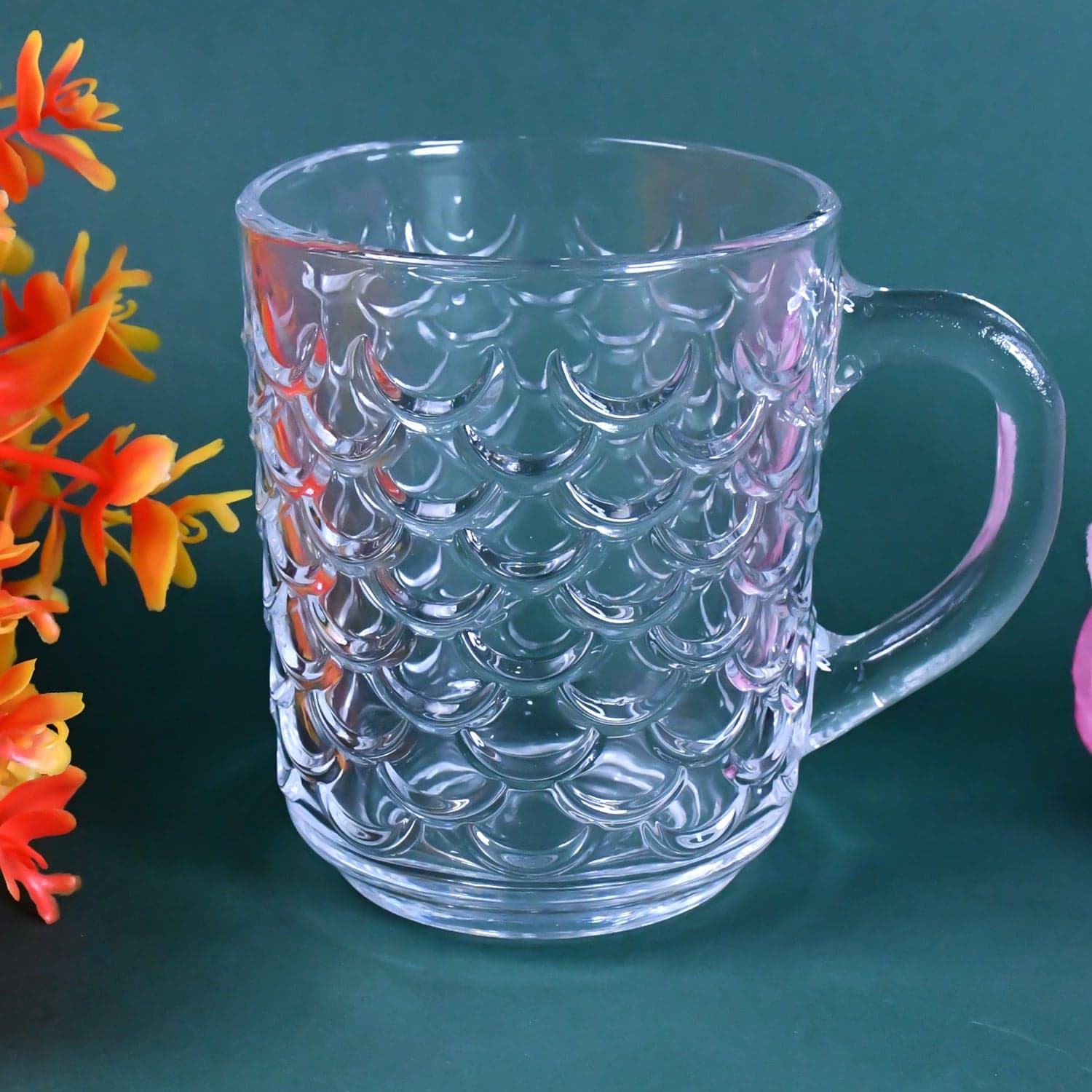 Glass Coffee & Tea Cup / Mug With Handle, Water glass (6 pcs Set / 225 ML) thumbnail 3