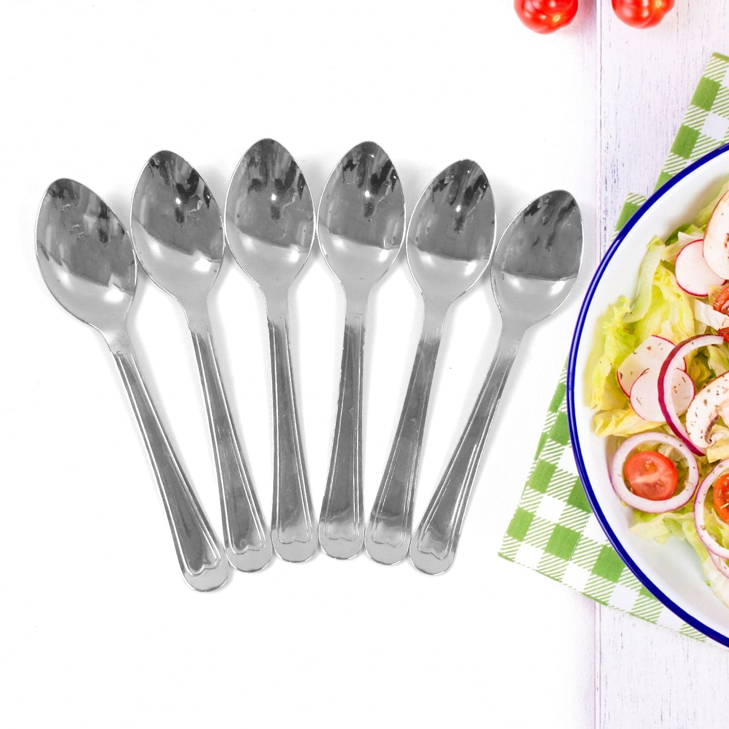 Small Stainless Steel Table Spoons (6 pcs) thumbnail 4